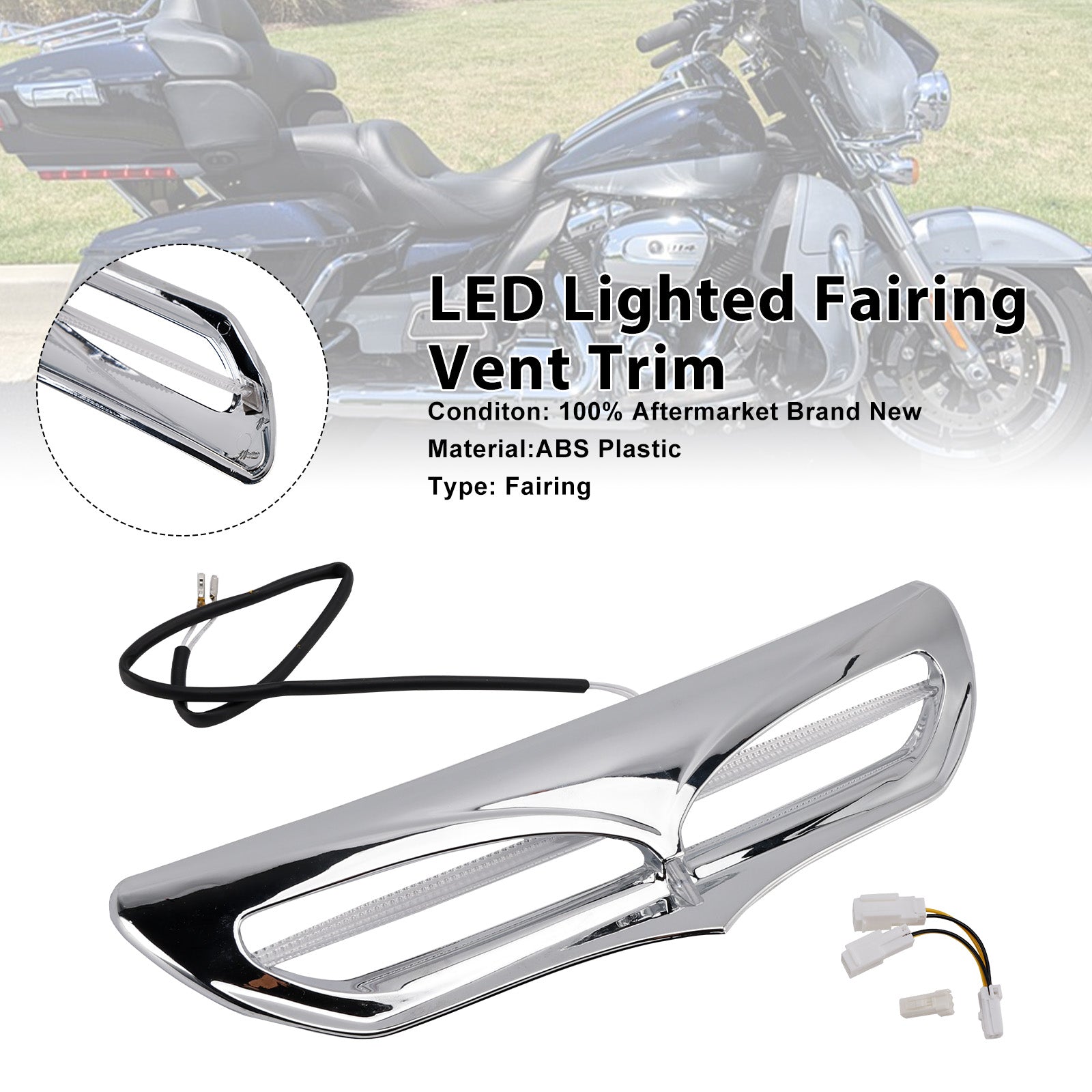 Podświetlana listwa wentylacyjna LED dla Electra Street Glide FLHTCU 2014-2022