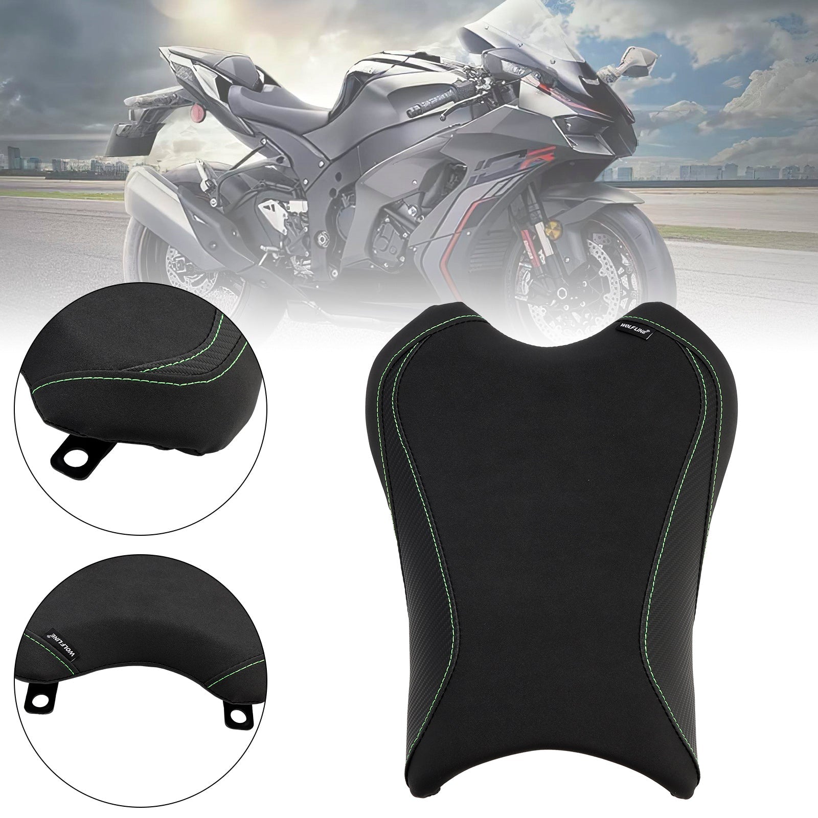 Siège conducteur avant Raider en polyuréthane pour Kawasaki ZX-10R/RR 2021-2023