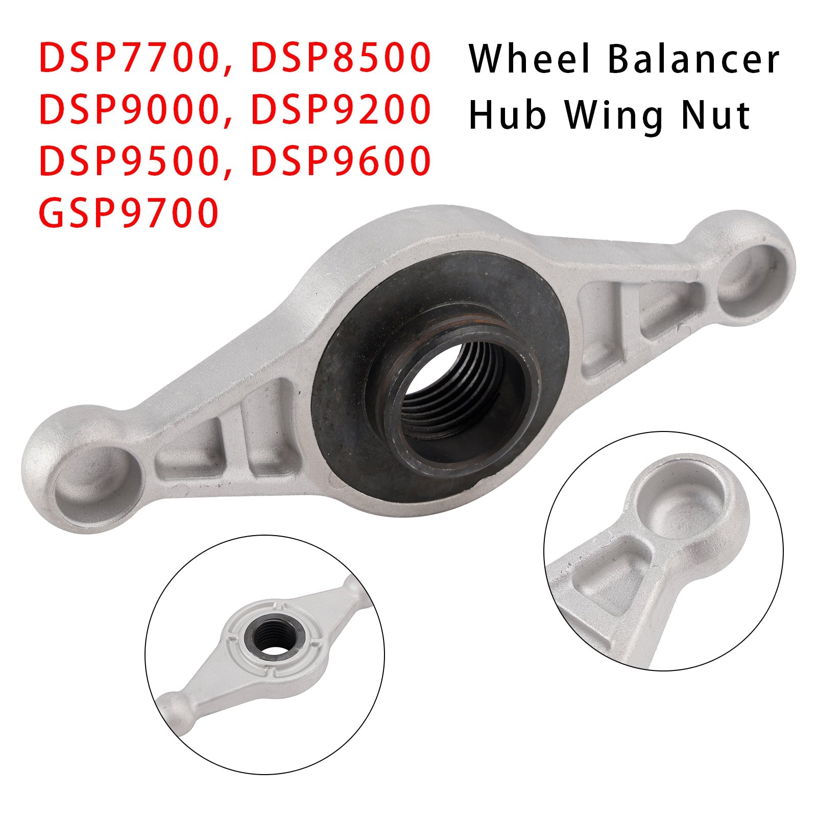 DSP7700 Wielbalancernaafvleugelmoer voor Hunter DSP met 40 mm x 8 mm asdraad