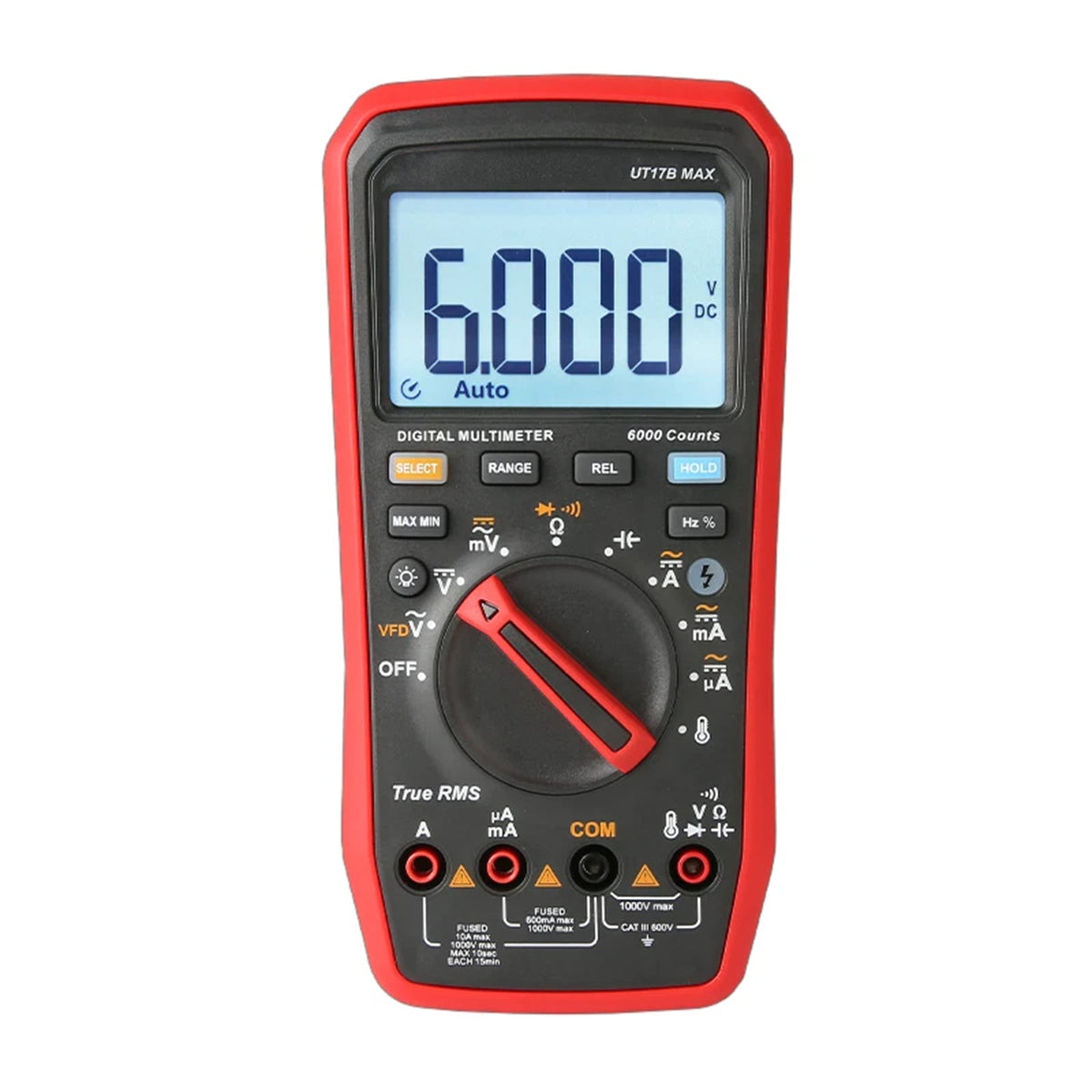 UT136C+ digitale multimeter: AC/DC-multimetertester, voltmeter, ampèremeter, ohmmeter
