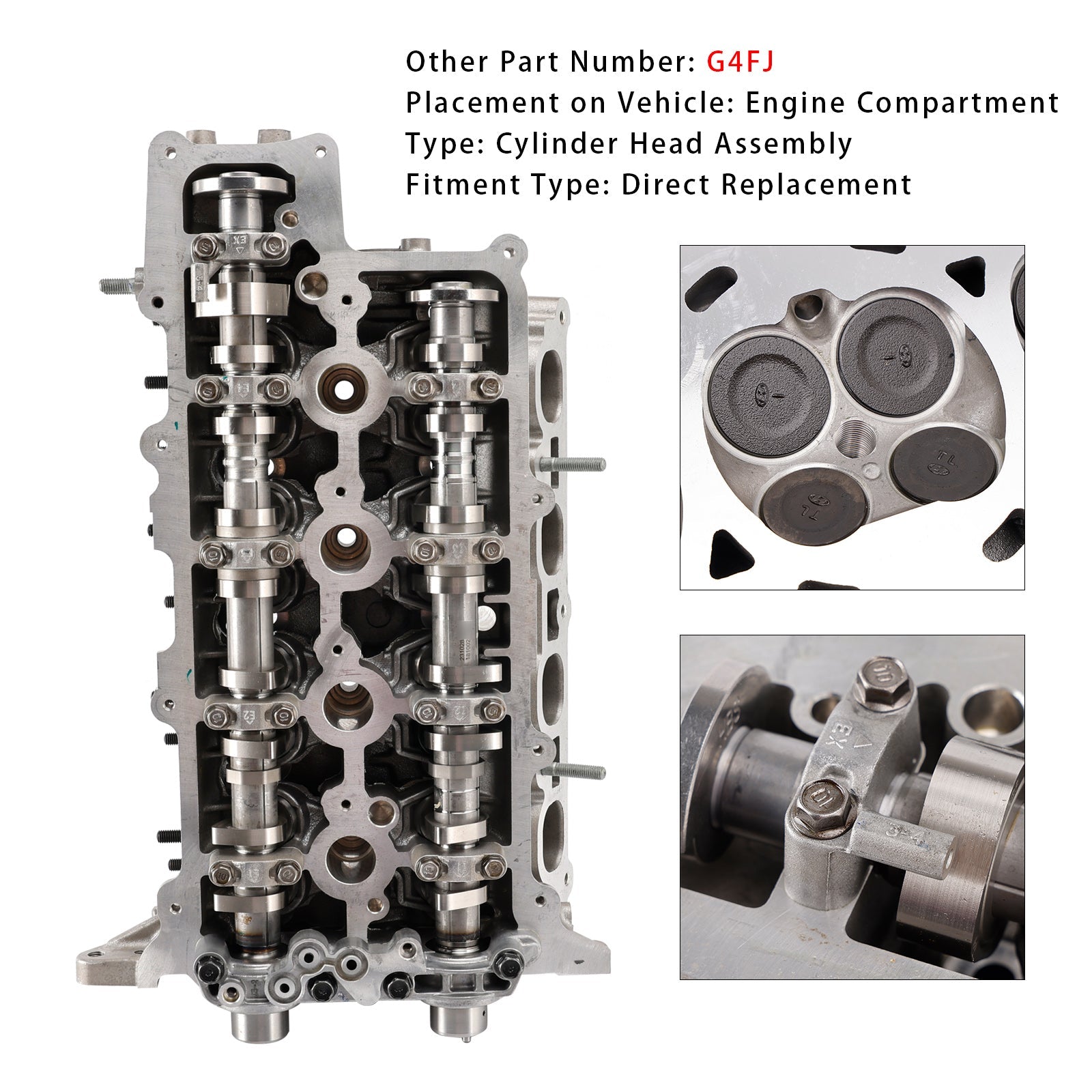 Veloter Basic Cylinder Head 1.6 L 2012-2016 Hyundai Kia G4FJ Motor 1.6 L G4FJ 22100-2B720