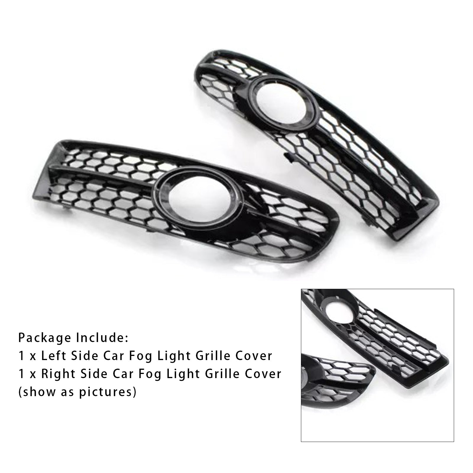 Grille de protection antibrouillard en nid d'abeille pour pare-chocs avant Audi A4 B7 S-Line S4 2005-2008