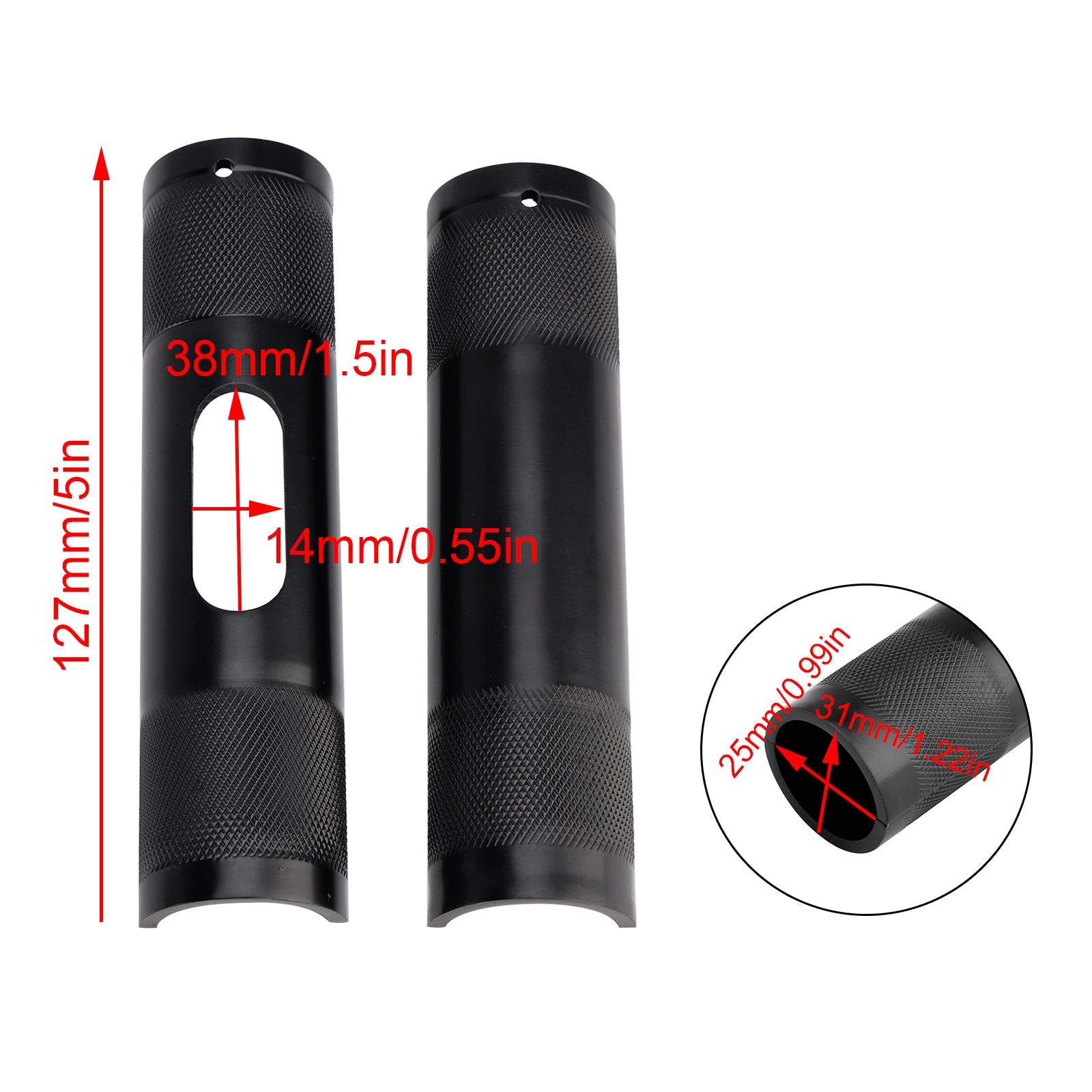 Adaptateur de guidon relevable noir de 1 à 1,25 pouce de diamètre pour Dyna Road Glide Road King