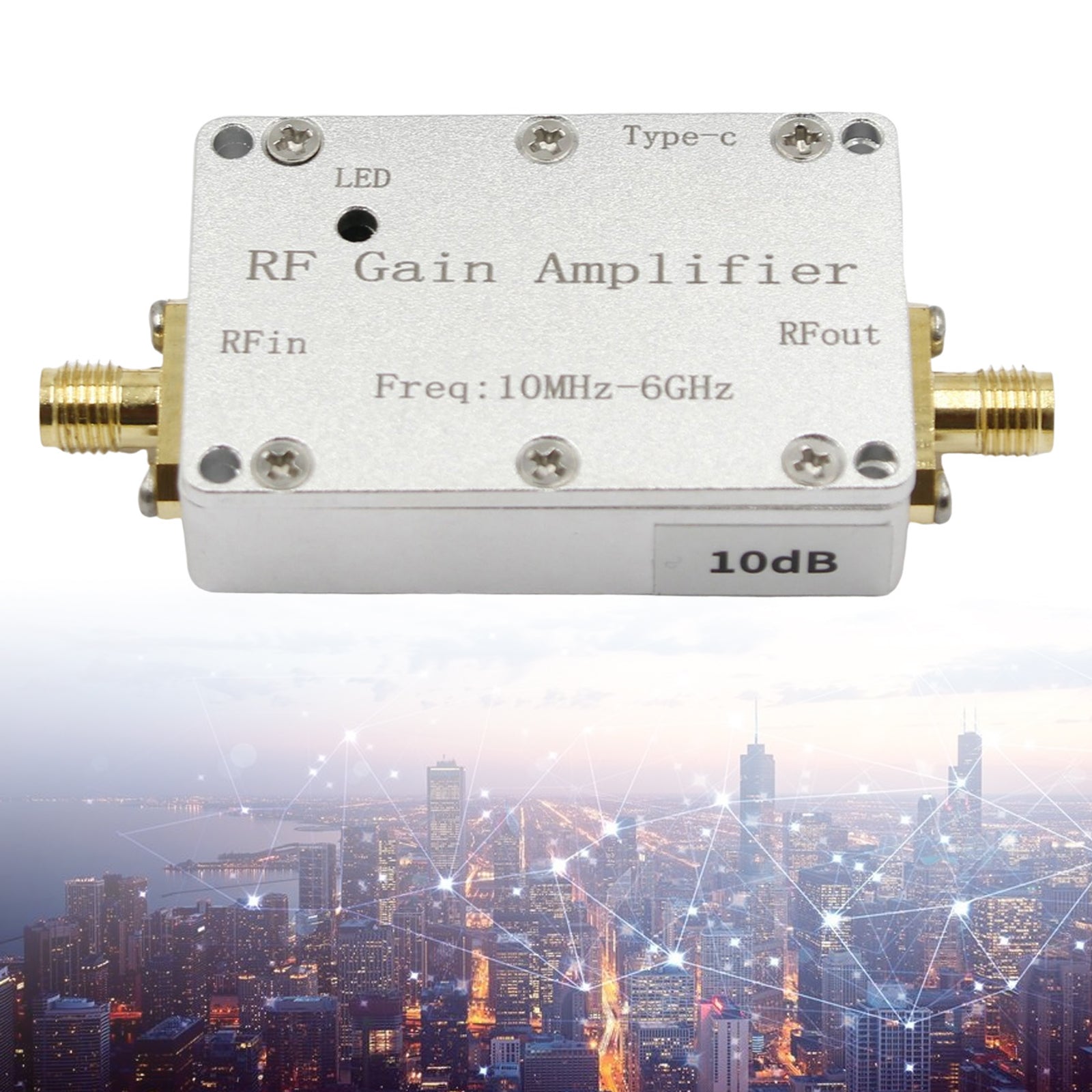 Amplificador RF 10M-6GHz 10dB 20dB 30dB 40dB 40dB Recepción Amplificador a alta ganancia