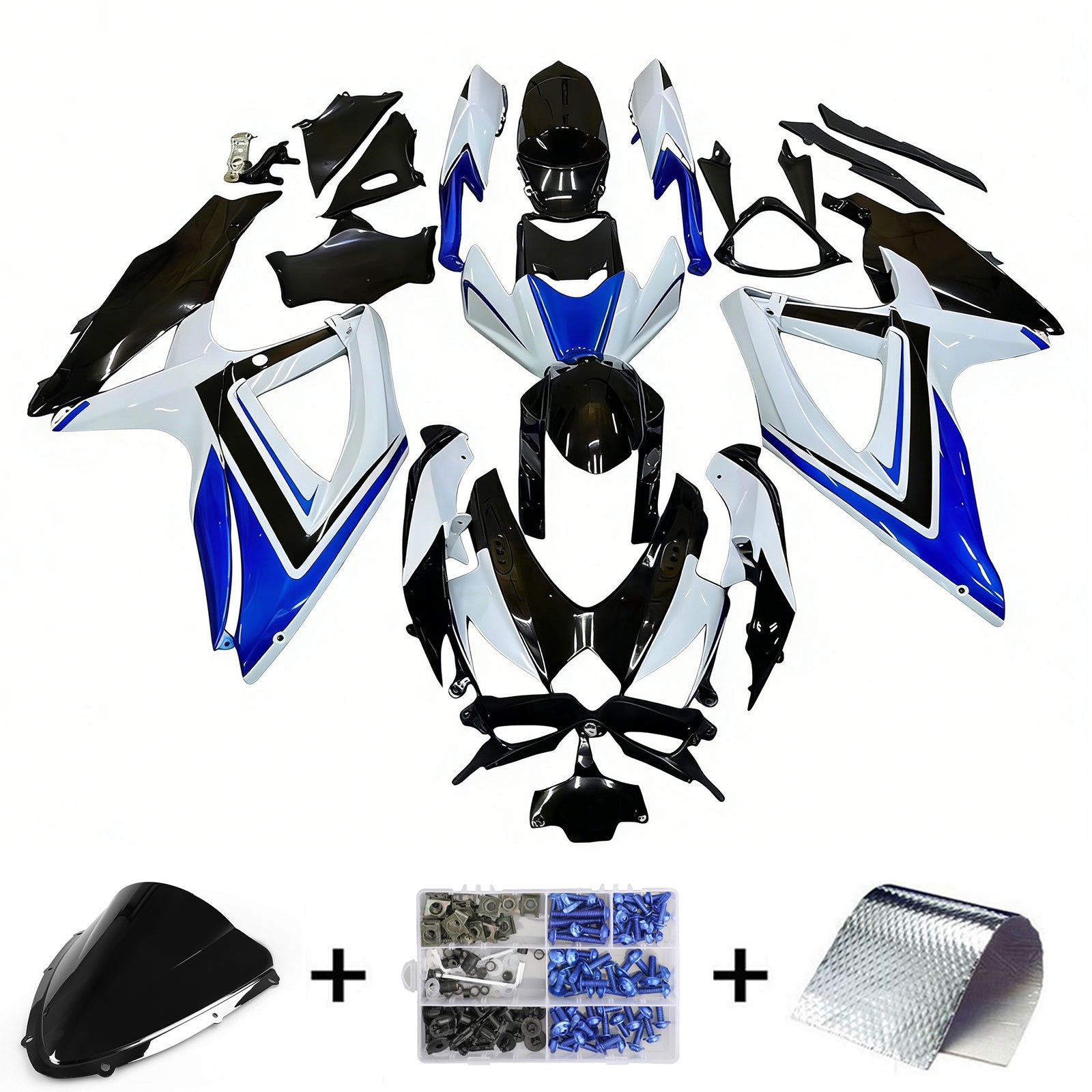 Kit de carénage en plastique ABS injecté pour Suzuki GSXR 600/750 2008-2010 K8
