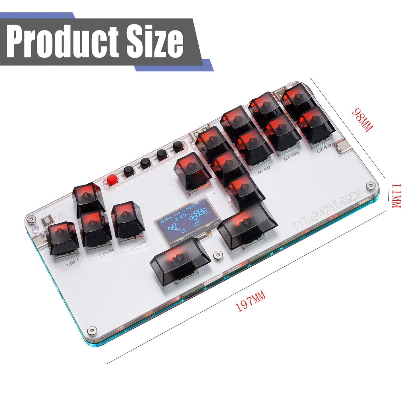 MENSFUN HITBOX mini Stick brez palice za PC/PS3/PS4/Switch itd.