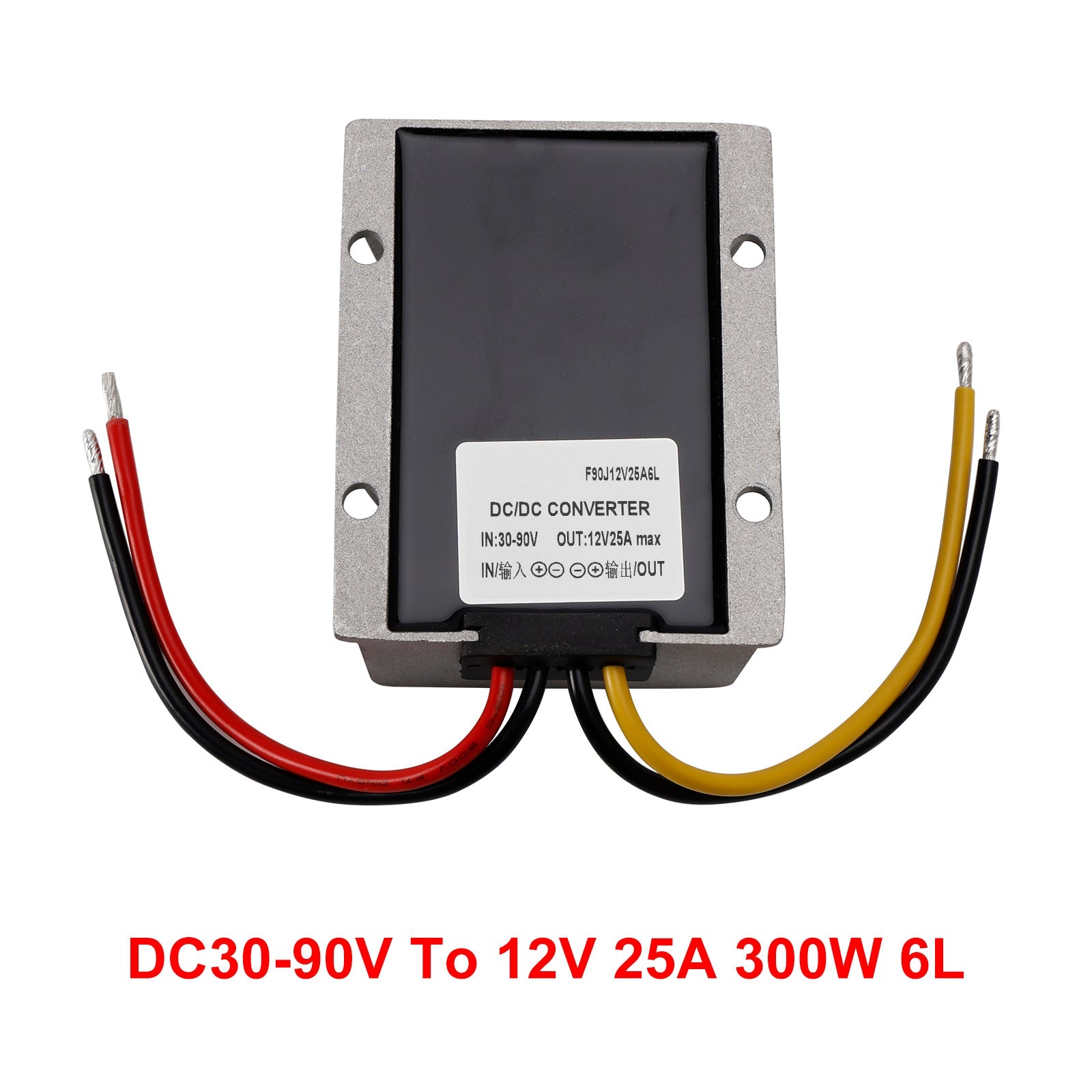 Convertisseur abaisseur de tension étanche DC30-90 V vers DC12 V 25 A, module d'alimentation pour voiture