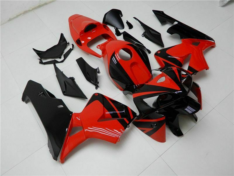 Kit de carénage en plastique ABS noir et rouge pour Honda CBR600RR 2005-2006