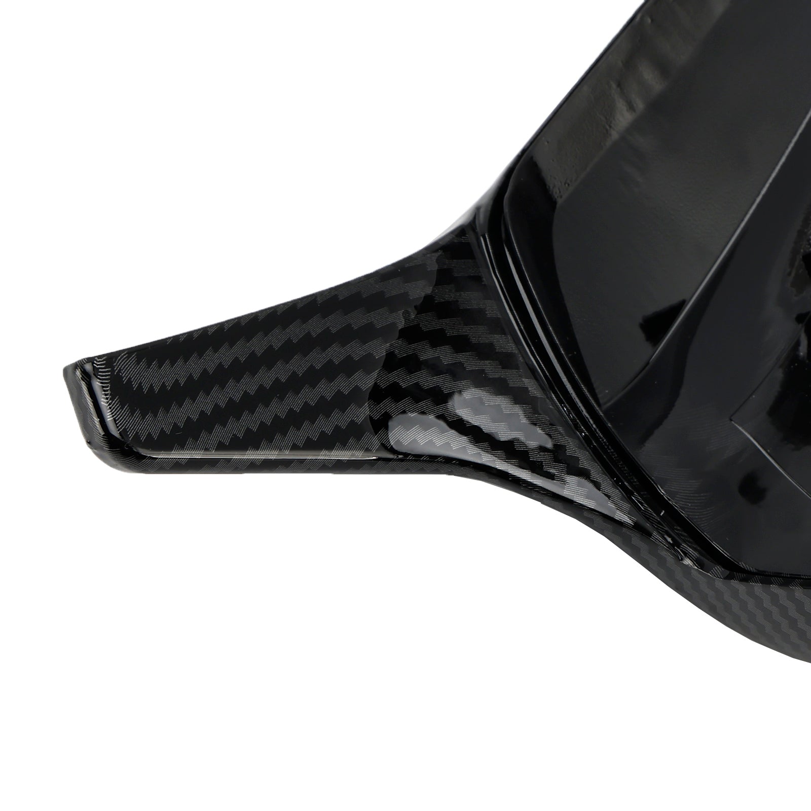 Calotte specchietti retrovisori esterni (2 pezzi) con motivo in fibra di carbonio lucida per BMW X3/X4/IX3 (2018-2022)