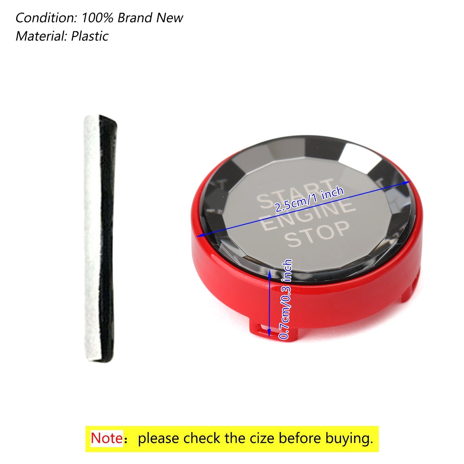 Crystal Adesivo per il pulsante di avvio e arresto del motore, per BMW E E90/92/93/64/46 Chassis generico