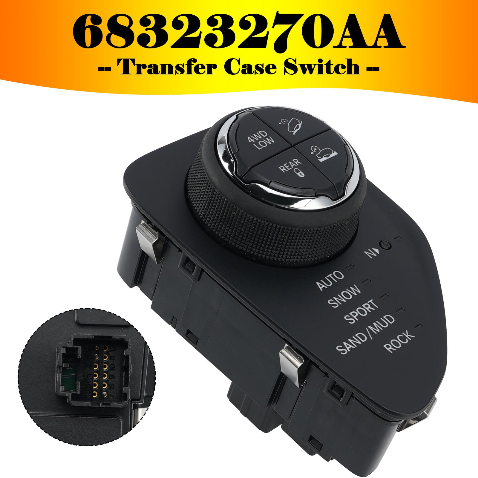 Verteilergetriebeschalter für Jeep Cherokee 2.4L und 3.2L (2014–2023) – Teilenummern : 68361448AA und 68323270AA