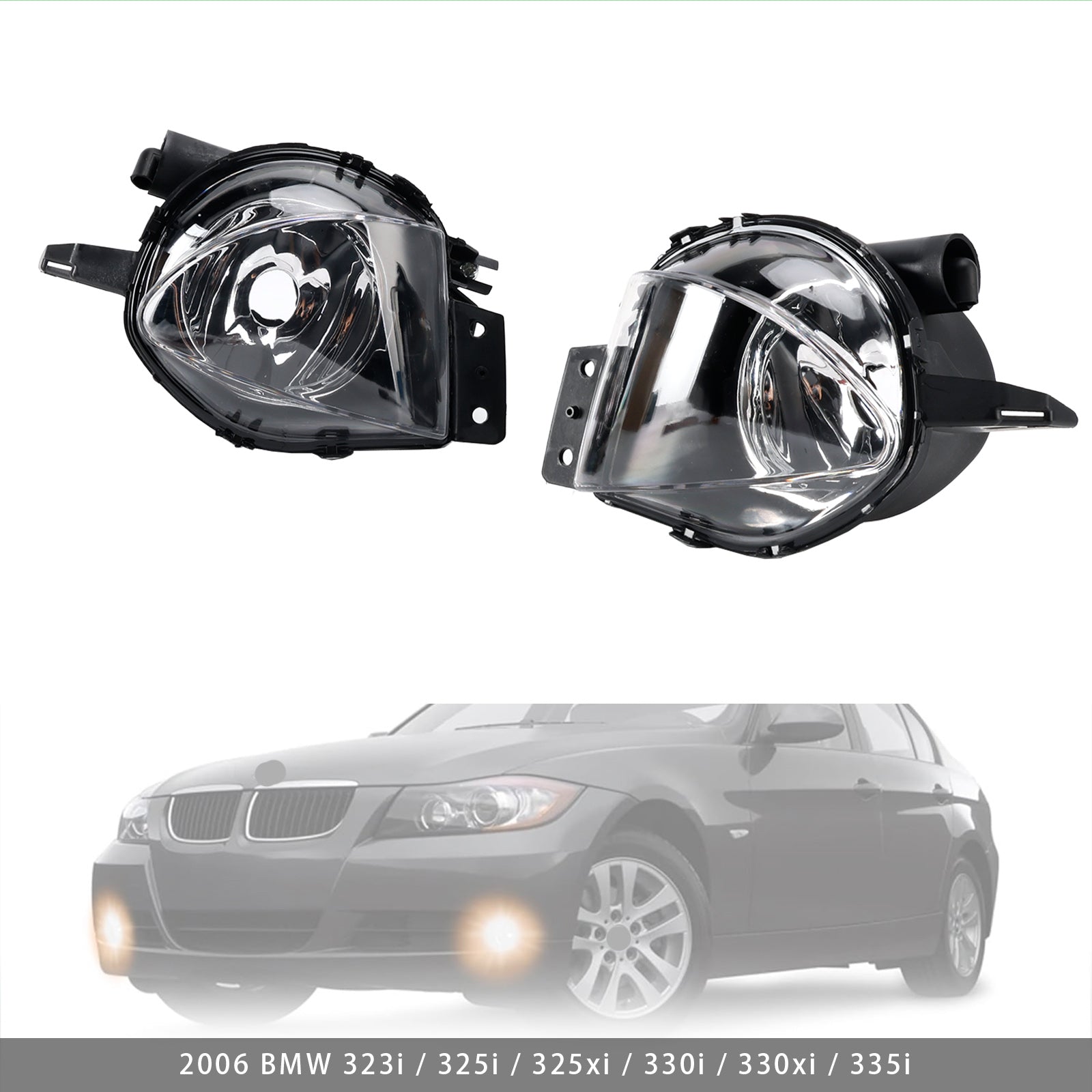 Par de luces antiniebla delantera con bombillas para la serie BMW E90 3 (2006-2008)
