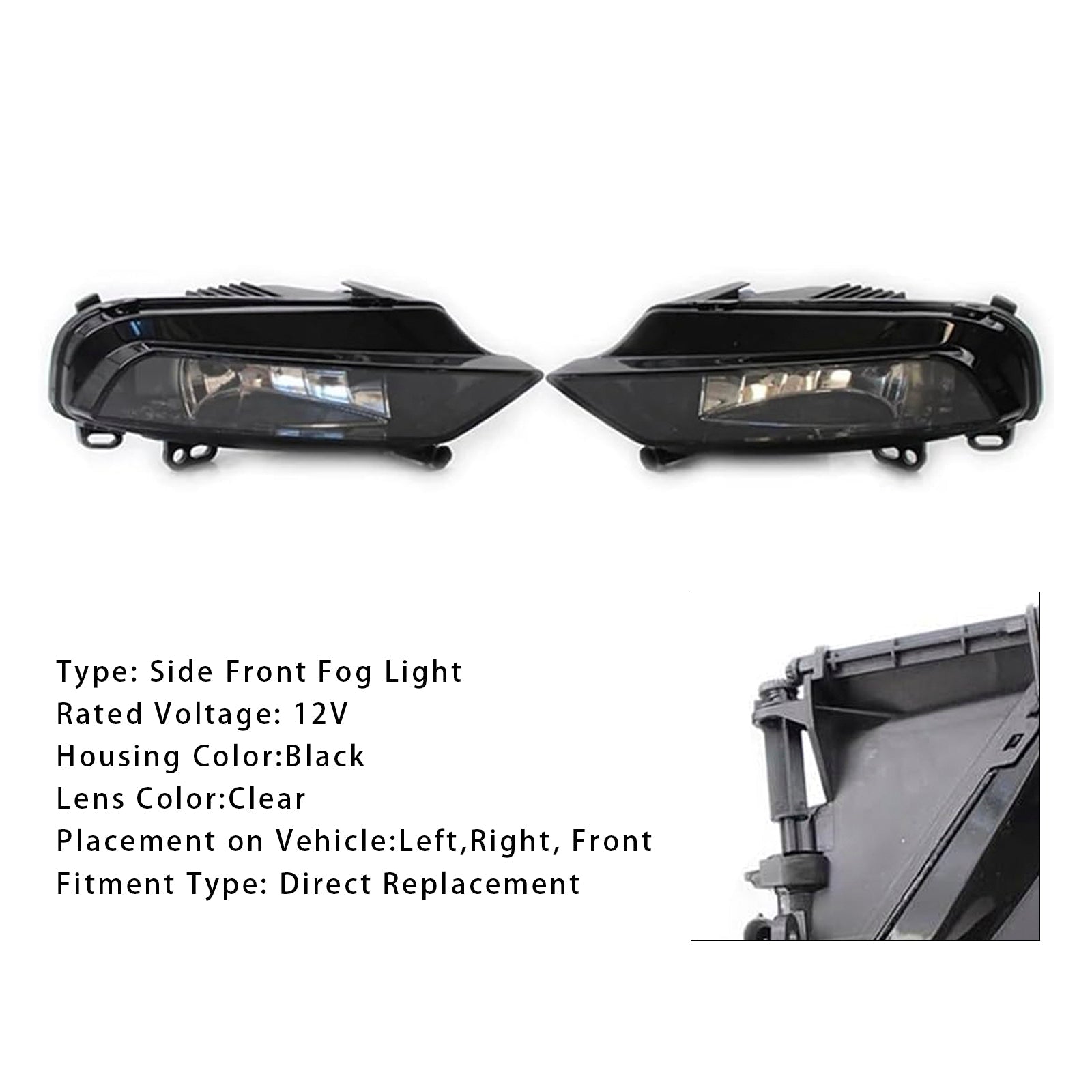 Coppia di luci della nebbia anteriore con lampadine per berlina Audi A3 2015-2016 8v0941699b