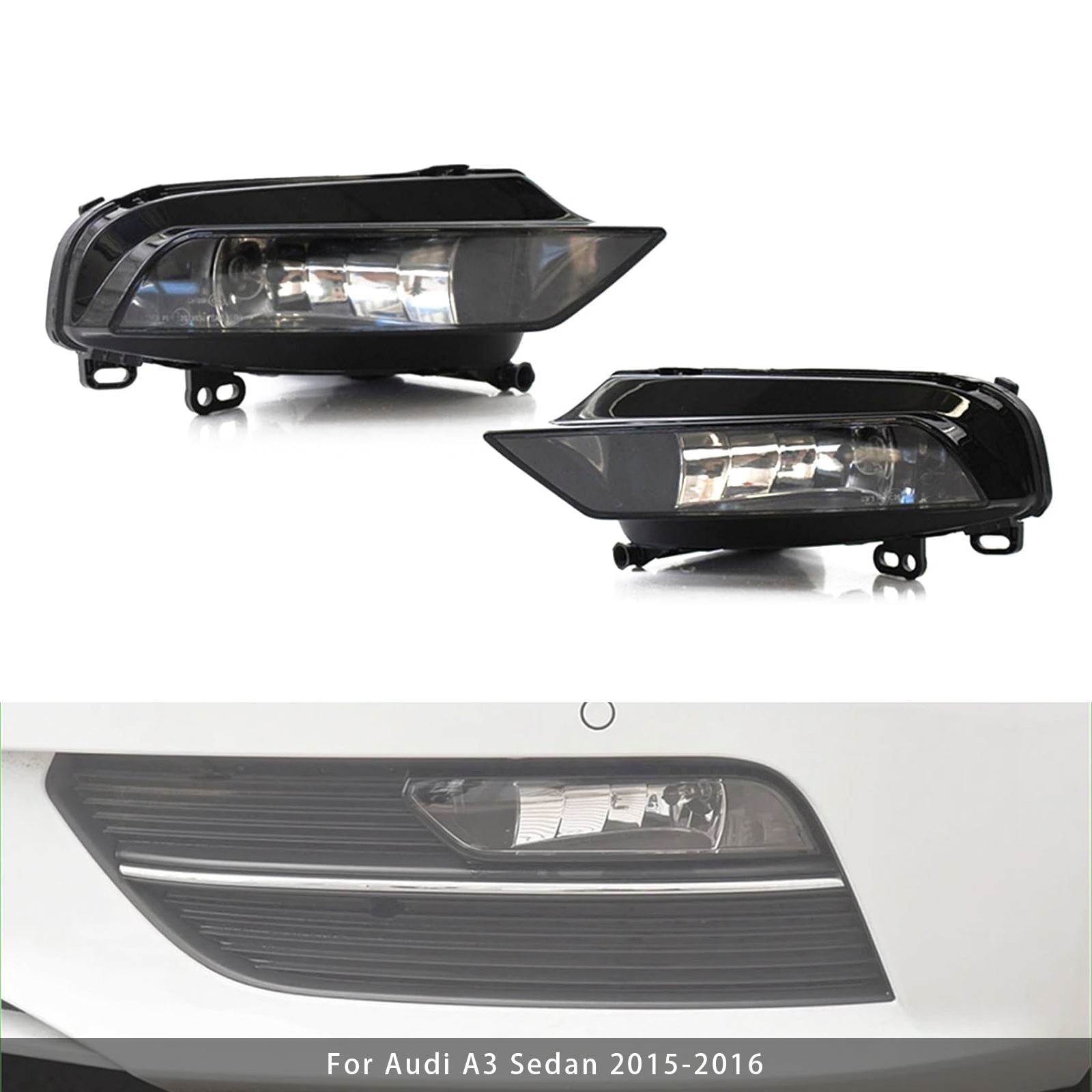 Coppia di luci della nebbia anteriore con lampadine per berlina Audi A3 2015-2016 8v0941699b