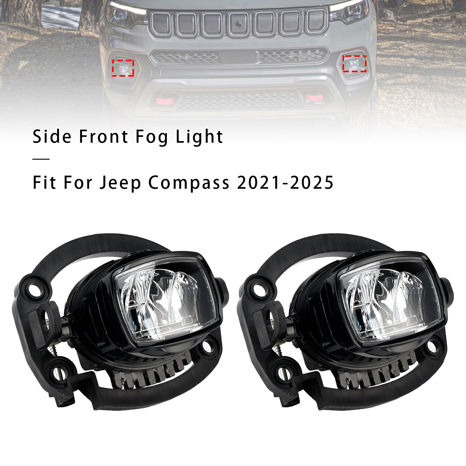 Par de luces antiniebla LED antes de Jeep Compass 2021-2025 68470159AA