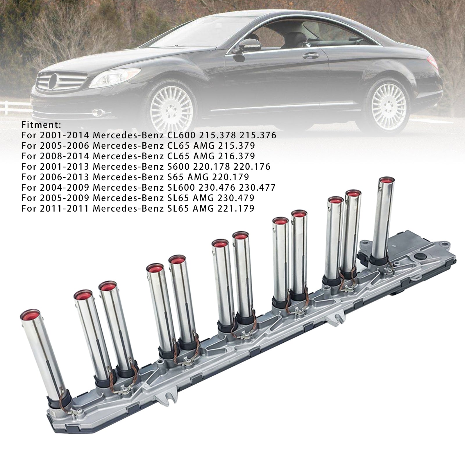 2005-2006 Mercedes-Benz CL65 AMG 215.379 Nowy lewy zestaw cewek Złącza świec zapłonowych 2751500480 2751500580 2751500680 2751500780