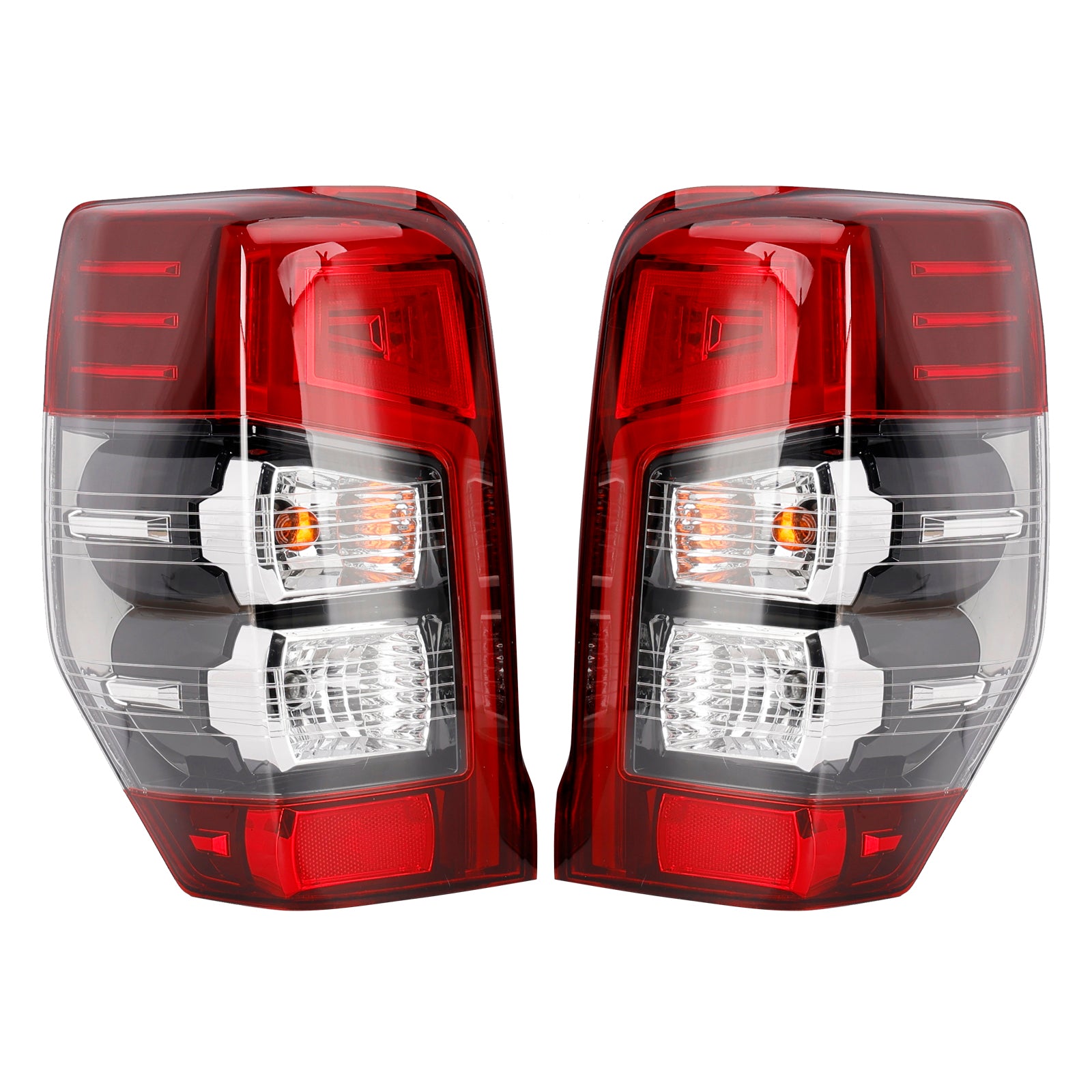 Tylne światło hamowania z żarówkami H11, czerwone/przezroczyste-dla Mitsubishi L200 Triton 2019 2020 2021 2022 2023