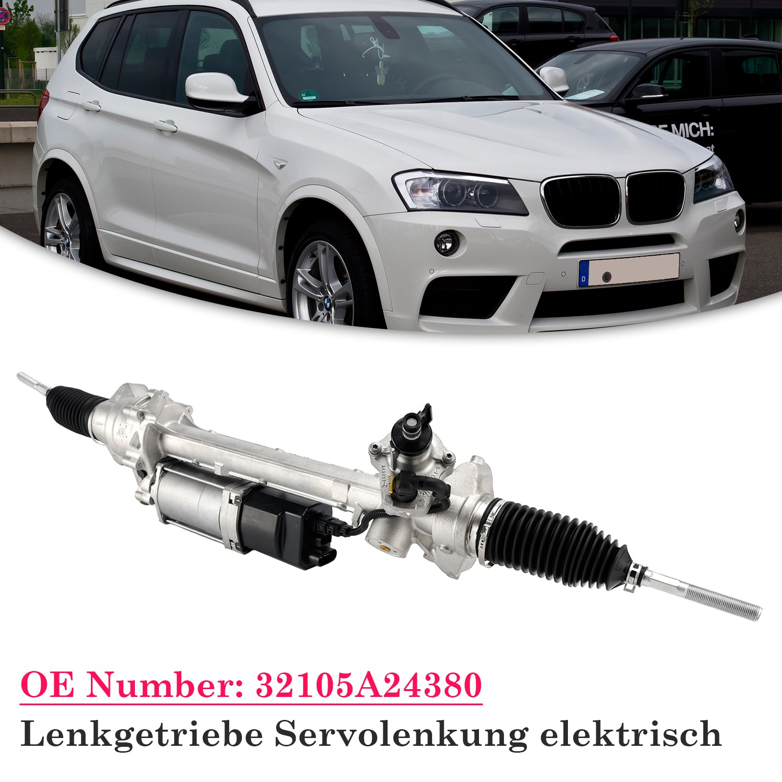 Ohjausvaihde 32105A24380 - BMW X3/X4 18d, 20i/d, 28i/d, 30d, 35i/d (sDrive & xDrive)
