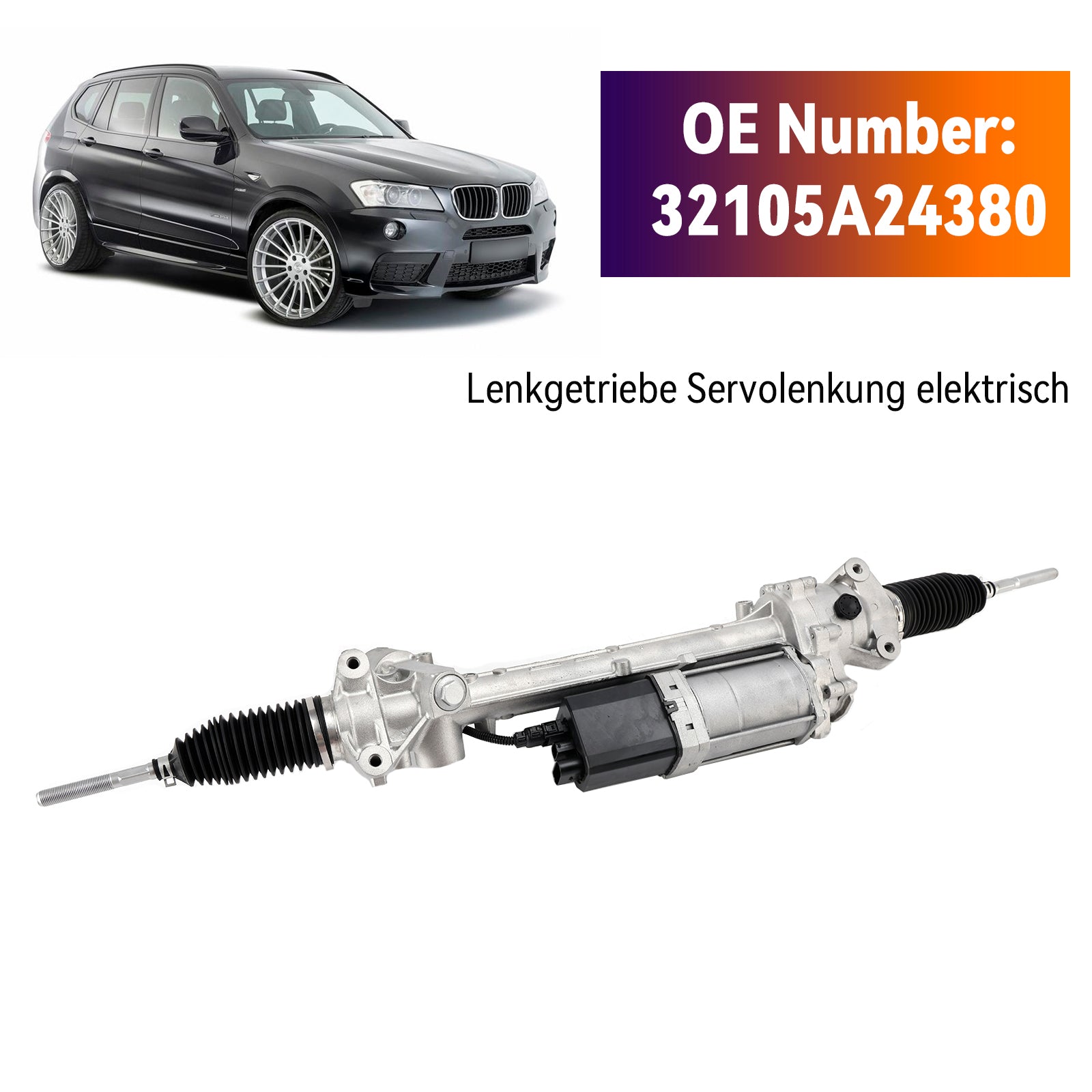 Sähköinen ohjaustehostinkokoonpano BMW X3 F25, X4 F26 - Alkuperäinen osa 32105A24380