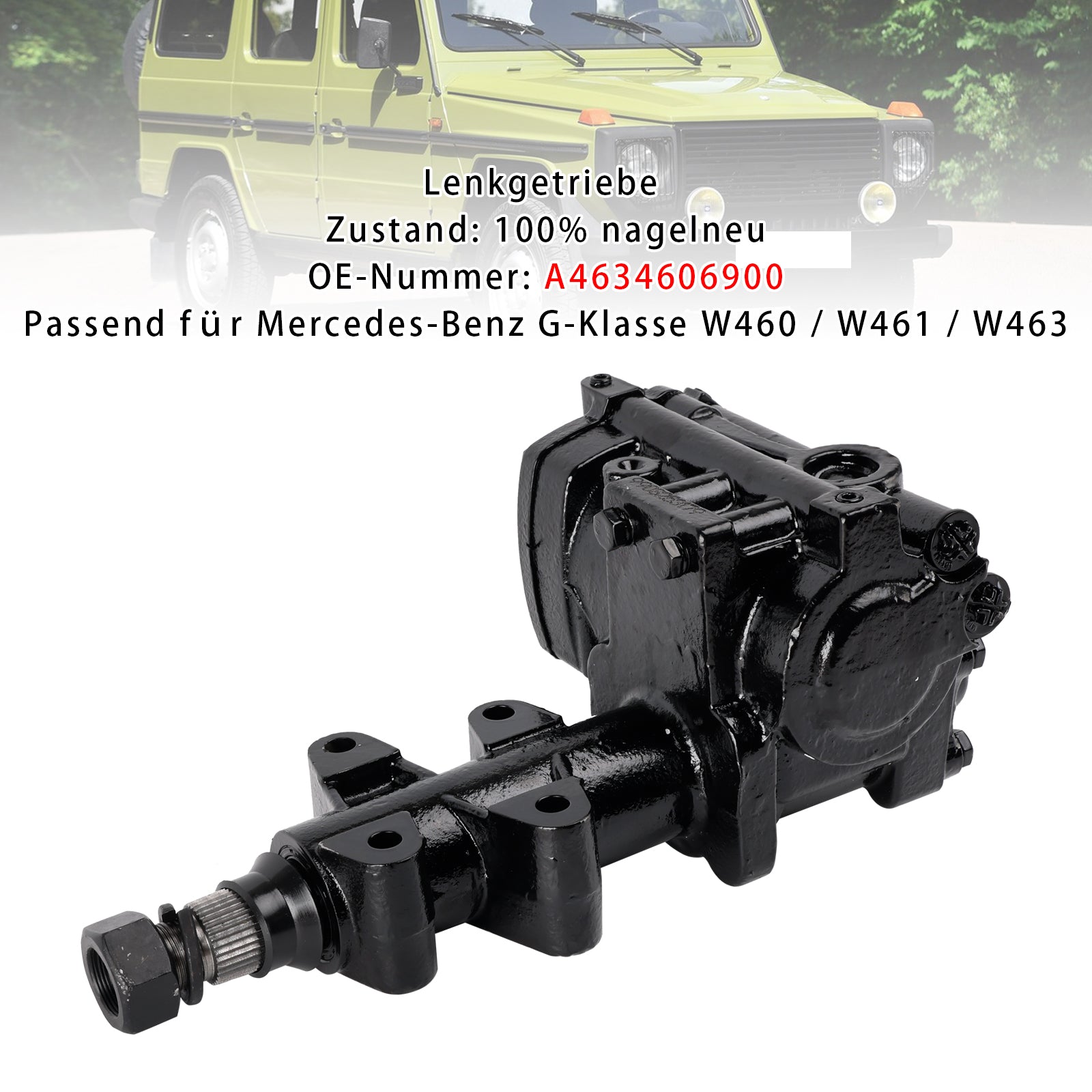 Boîtier de direction pour Mercedes Classe G W460 W461 W463 A4634606900 A4614610001H