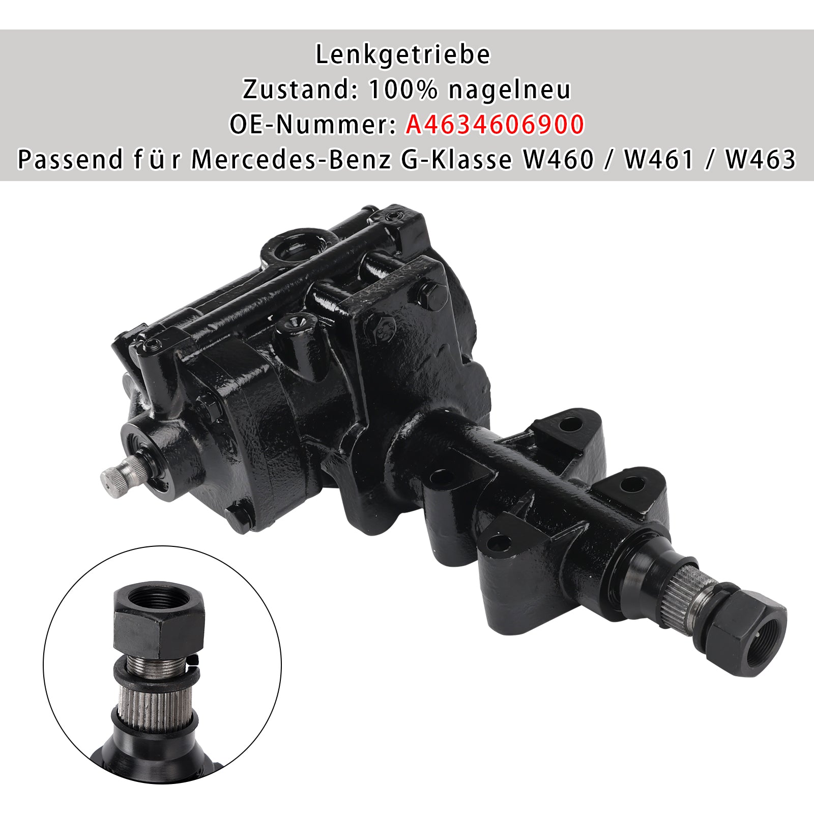 Boîtier de direction pour Mercedes Classe G W460 W461 W463 A4634606900 A4614610001H