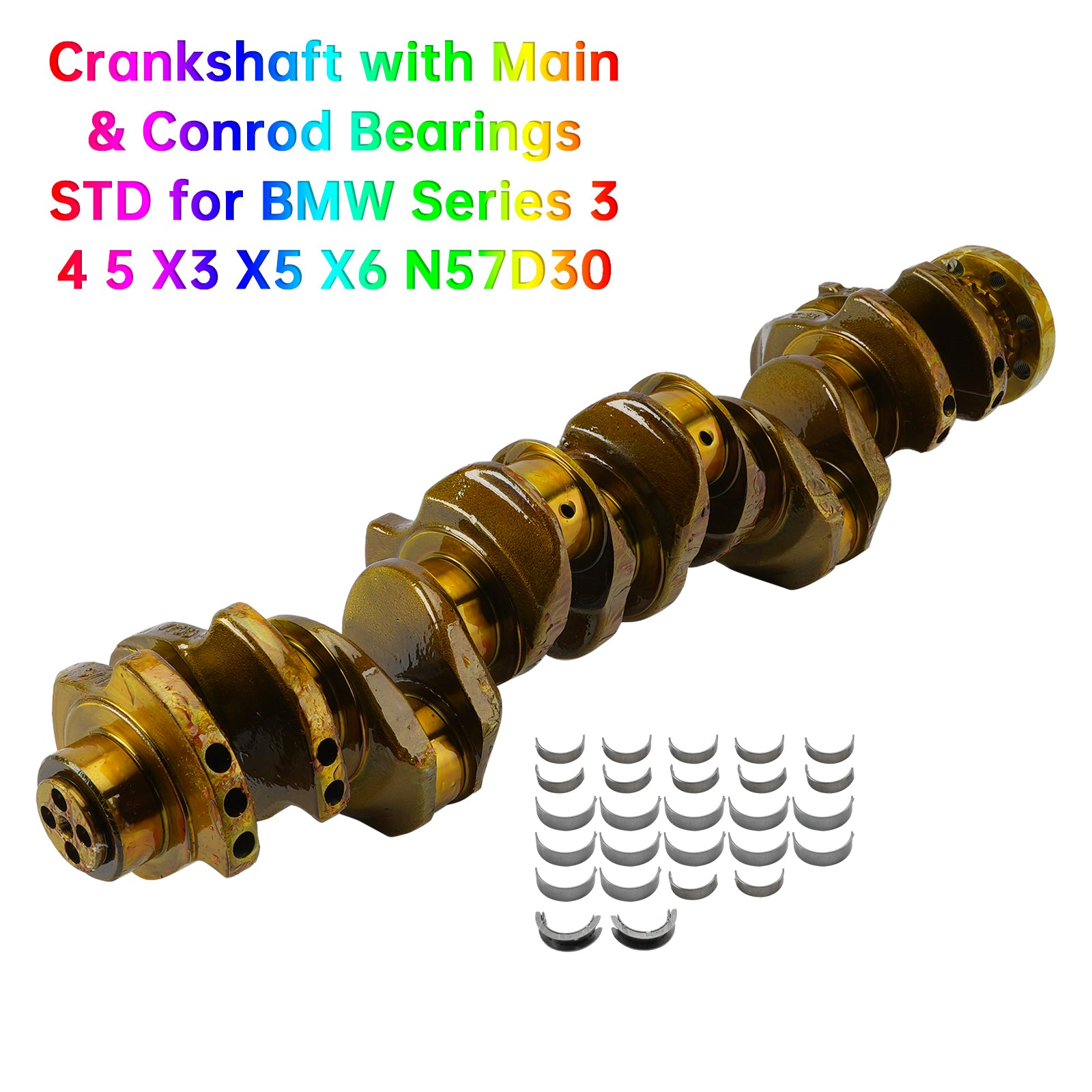 Krukas met hoofdlagers en STD-drijfstang voor BMW 5 GT (F07) (Bouwjaar 03.2010 - 02.2017, 299 - 313, Diesel)