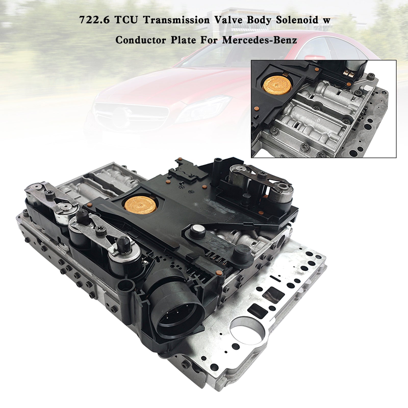 1998-2006 CL500 CL600 Mercedes-Benz 722.6 TCU Solenoide del cuerpo de la válvula de transmisión con placa conductora