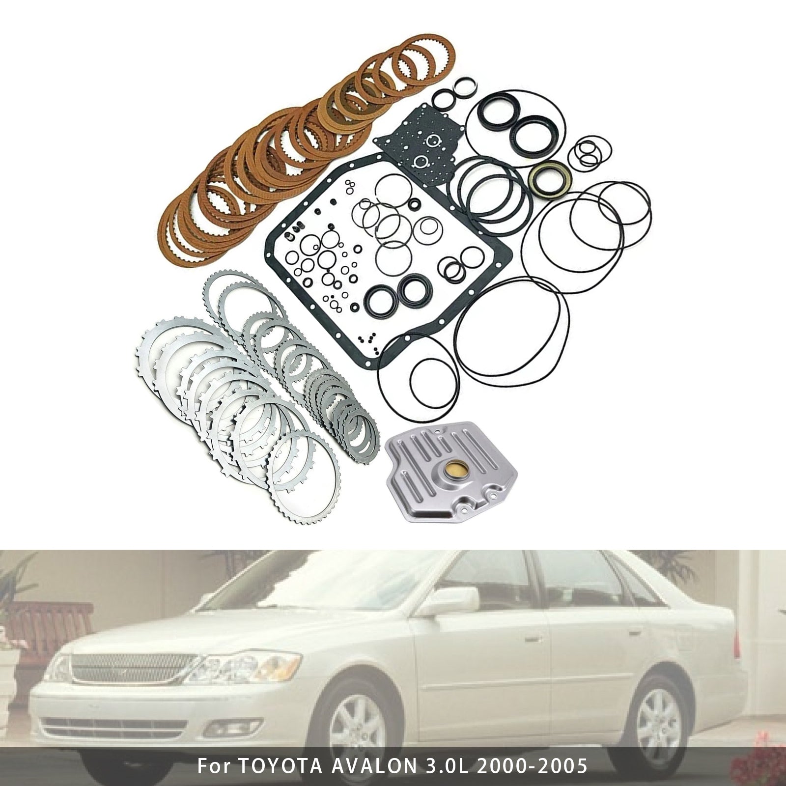 Kit de reconstruction de transmission automatique pour Toyota Harrier 2,2 L et 2,4 L (2000-2012) avec disques d'embrayage et joints T13600B U240E U241E