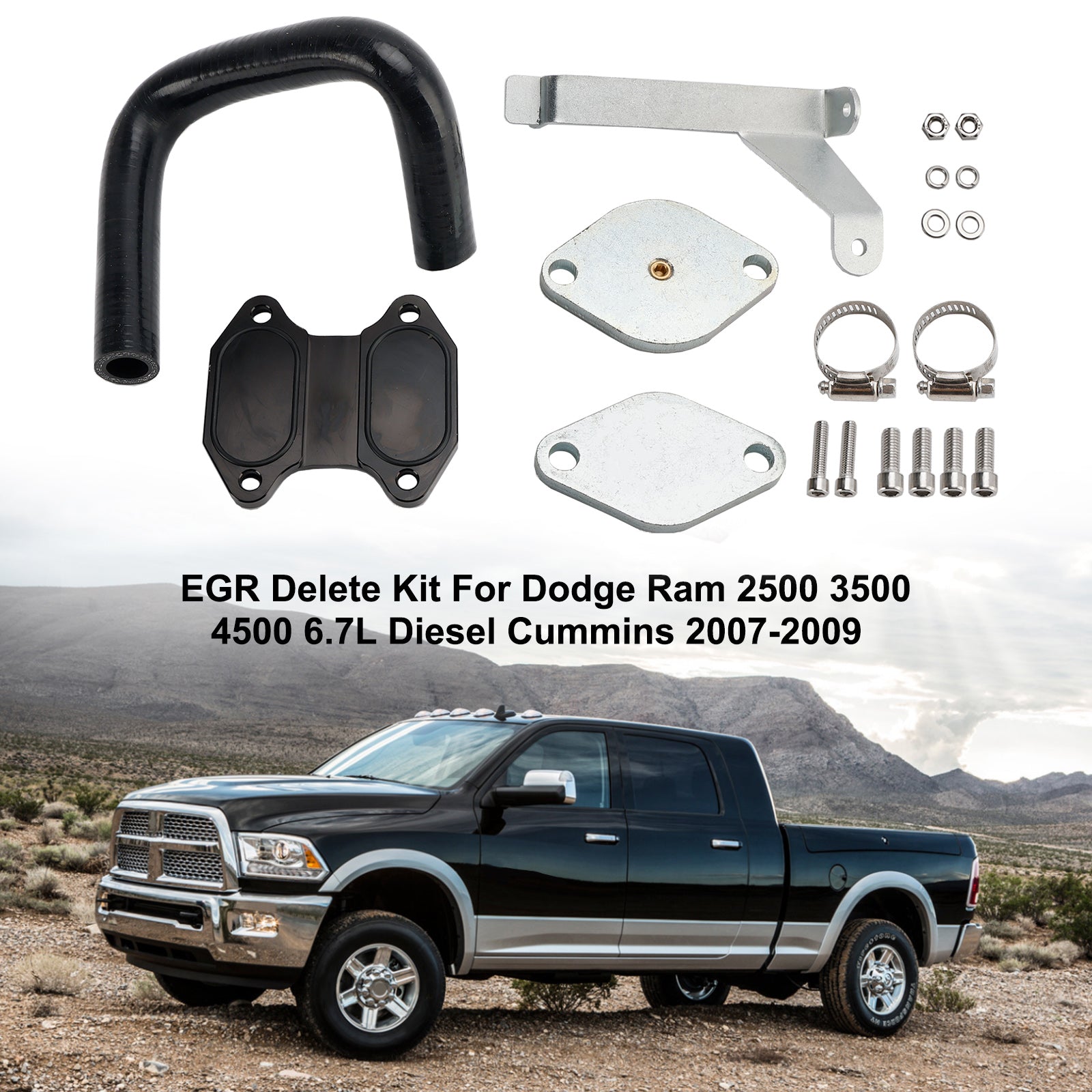 2007-2009 Dodge Ram 2500 3500 4500 6.7L Diesel Cummins EGR Kit de suppression pour générique