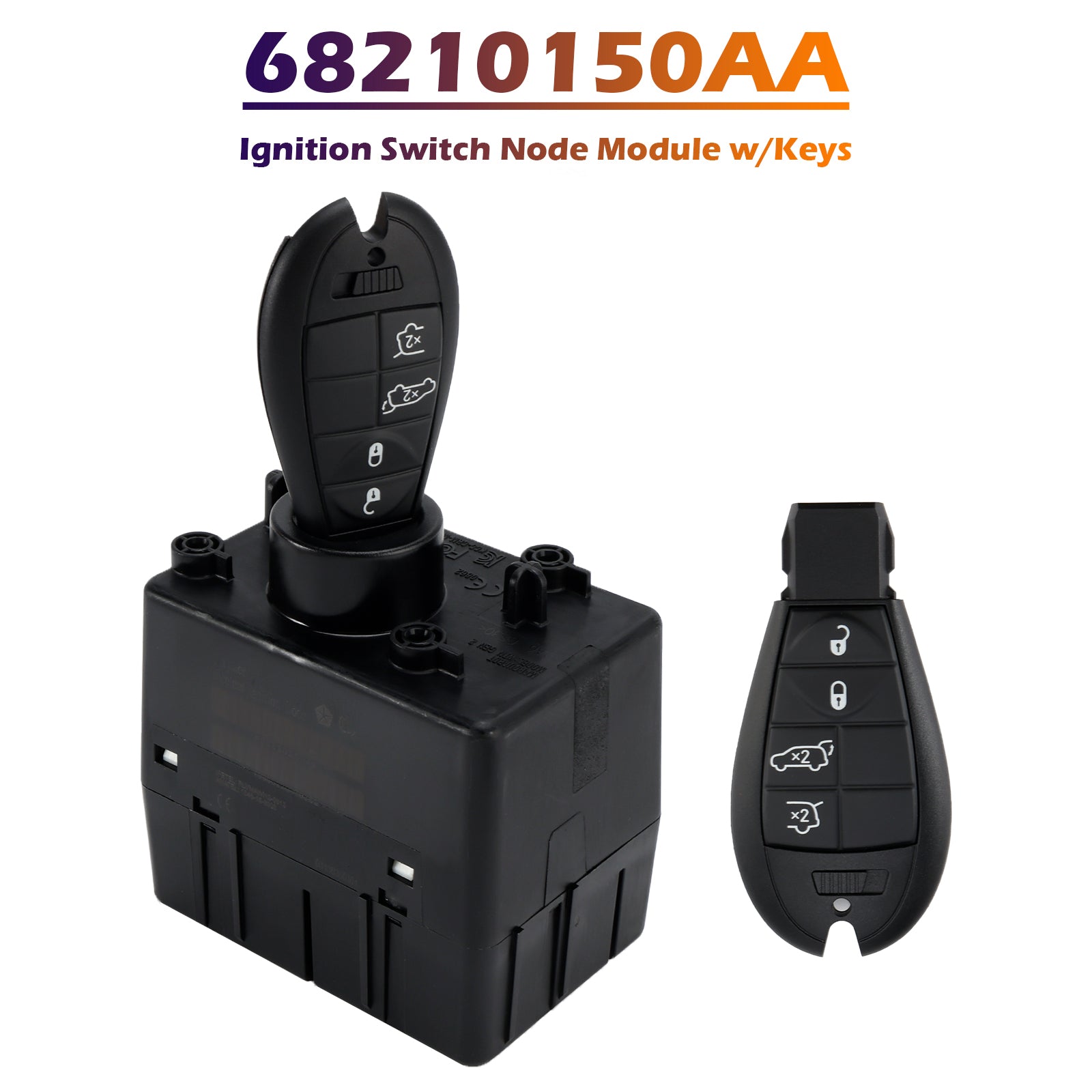 Modulo di interruttore di accensione wireless con tasti per Dodge Ram 1500, 2500 e 3500 2009-2015 (68210150AA e 68210150AB)
