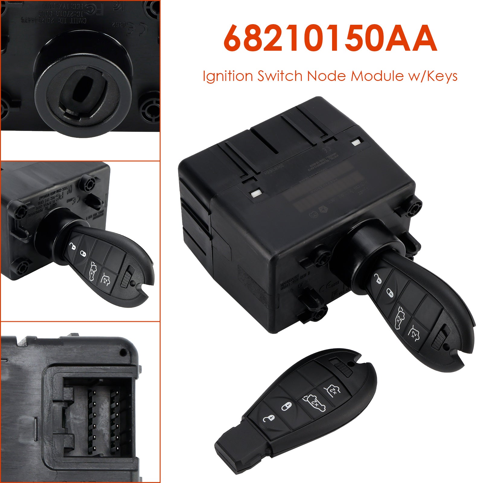 Modulo di interruttore di accensione wireless con tasti per Dodge Ram 1500, 2500 e 3500 2009-2015 (68210150AA e 68210150AB)