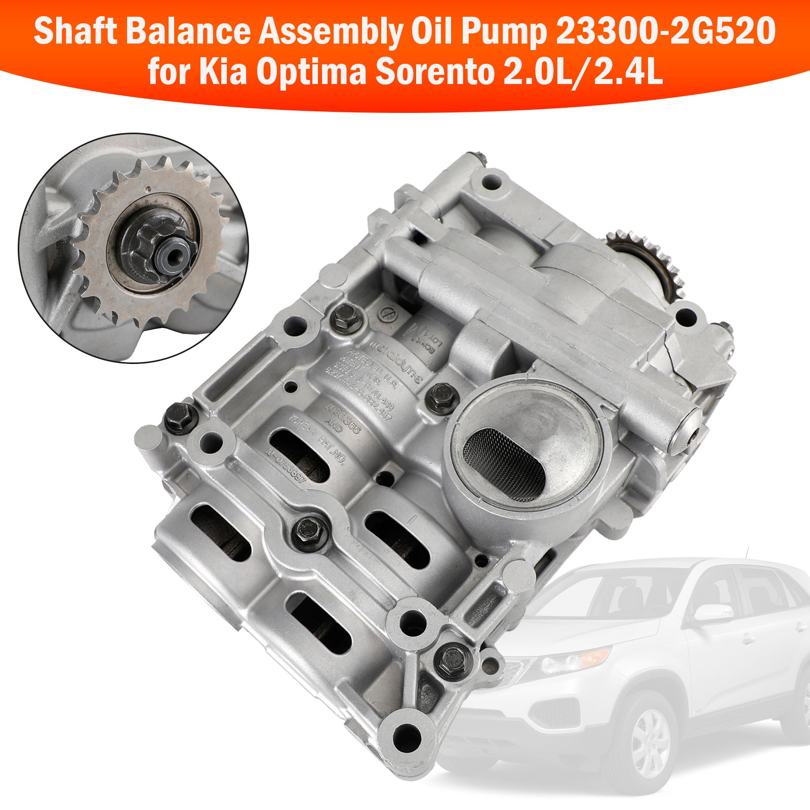 2012-2014 Hyundai Sonata Azera 2.0L/2.4L 'balans' as oliepompsamenstel 23300-2G520