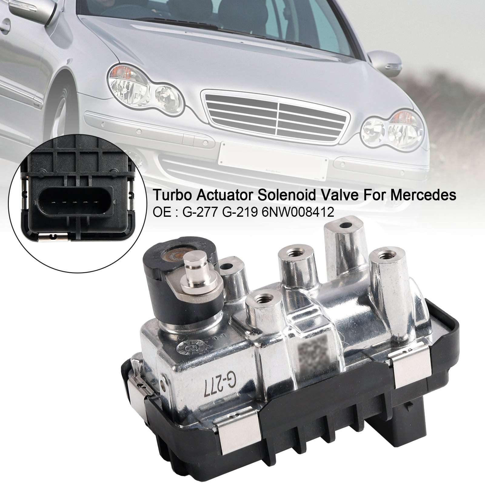 2005/06-2007/08 Mercedes-Benz Clase C Modelo T S203 C 320 CDI 2987 ccm 165 KW 224 PS Válvula solenoide del actuador del turbo 6NW009420