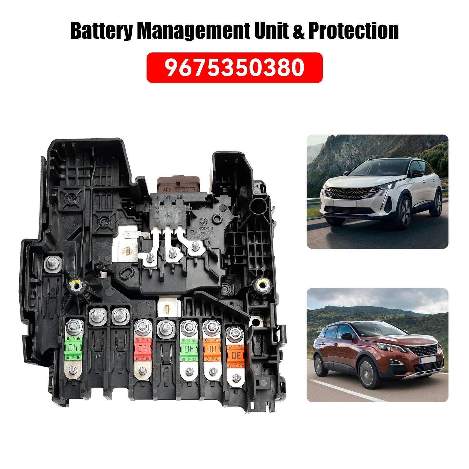 Modulo tensione scatola fusibili per Peugeot 5008 II 1.2, 1.6, 1.6 THP, 1.6 PureTech, 1.6 BlueHDi, 1.5 BlueHDi, 2.0 BlueHDi 2016+ Riferimento 9675350380 9675350286 Generico