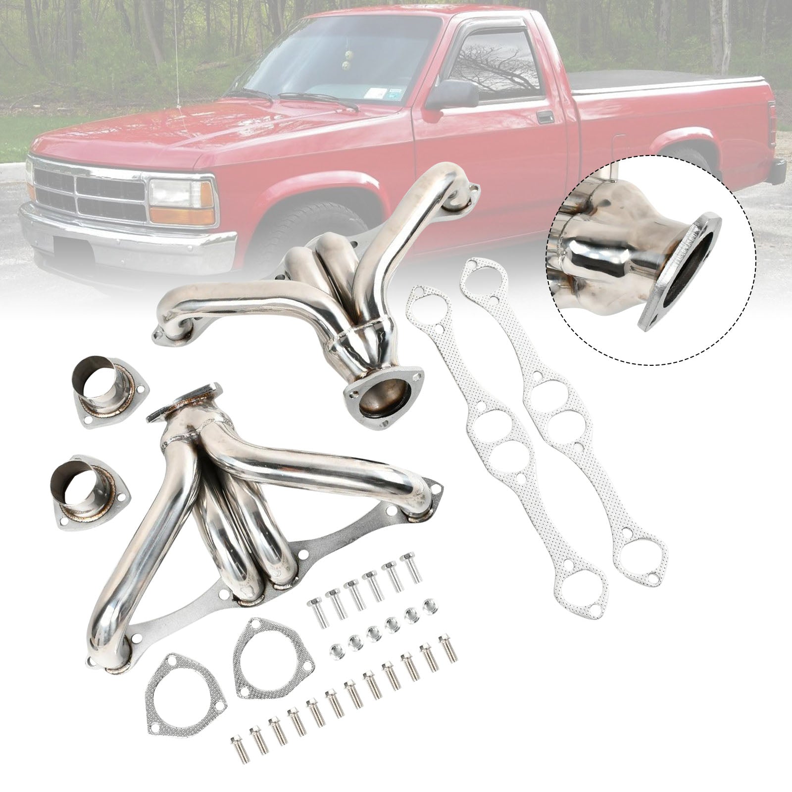 Kolekcjoner&Układ wydechowy kompatybilny z silnikiem Chevy Small Block SBC 1-5/8""