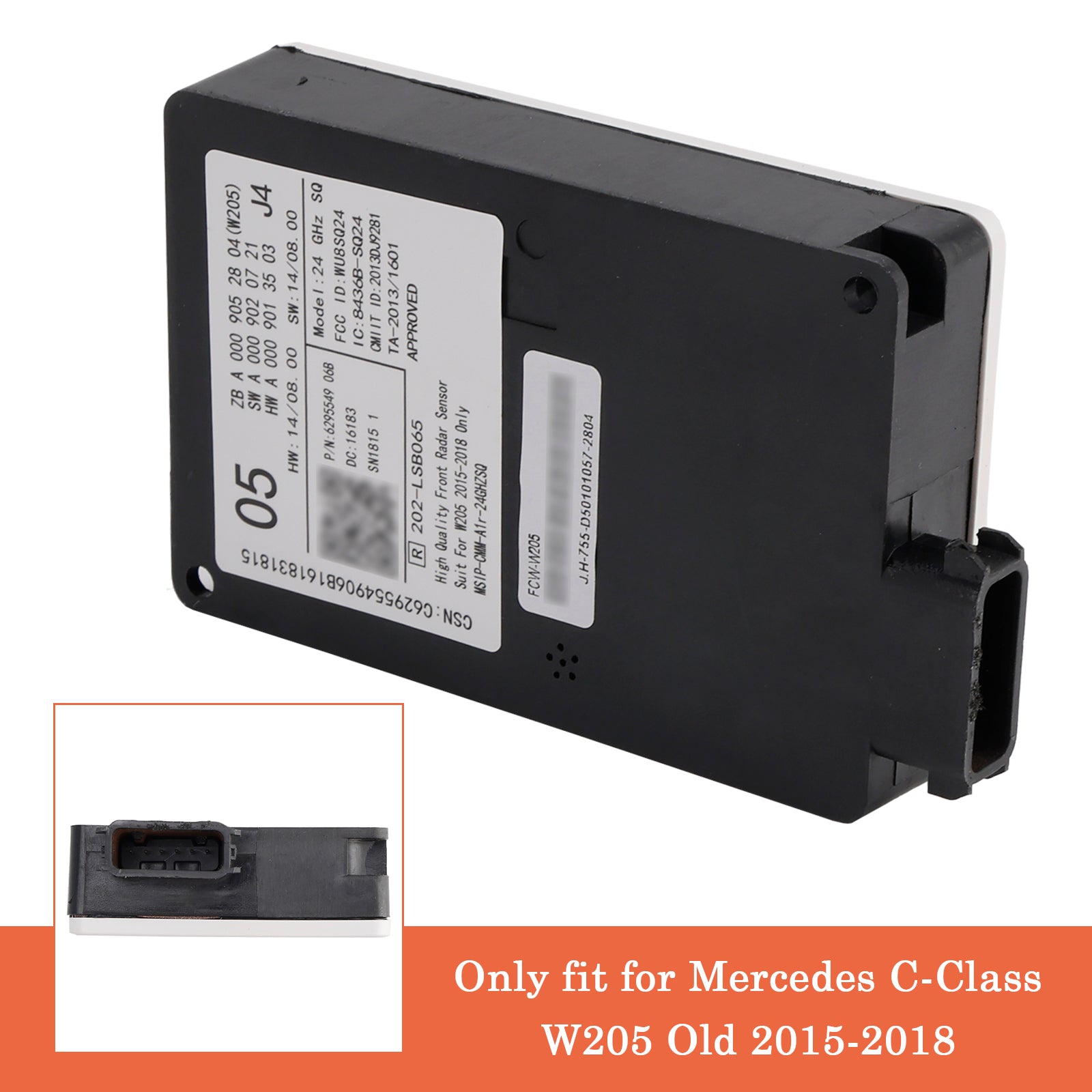 Sensore radar anteriore destro per Mercedes Classe C W205 Vecchio modello 2015-2018