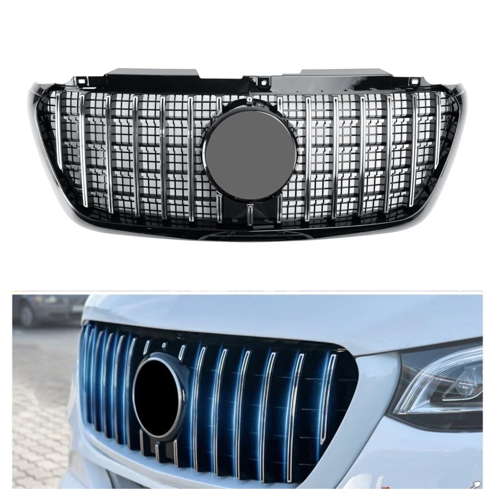 Mercedes Sprinterin tyylinen etupuskurin säleikkö W907 W910 GT 2018 2019 2020 2021 2022 2023