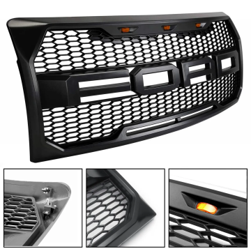 Black Calander Mate Raptor w stylu Ford F150 (2009-2014) z bursztynem LED