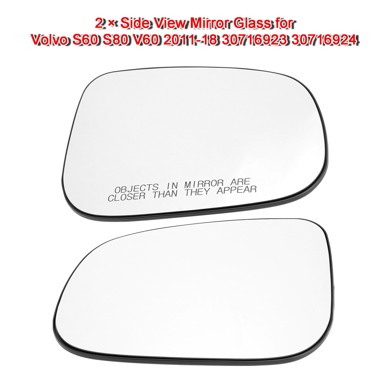 2 × Szkło lusterka bocznego dla Volvo S60 S80 V60 2011-18 30716923 30716924