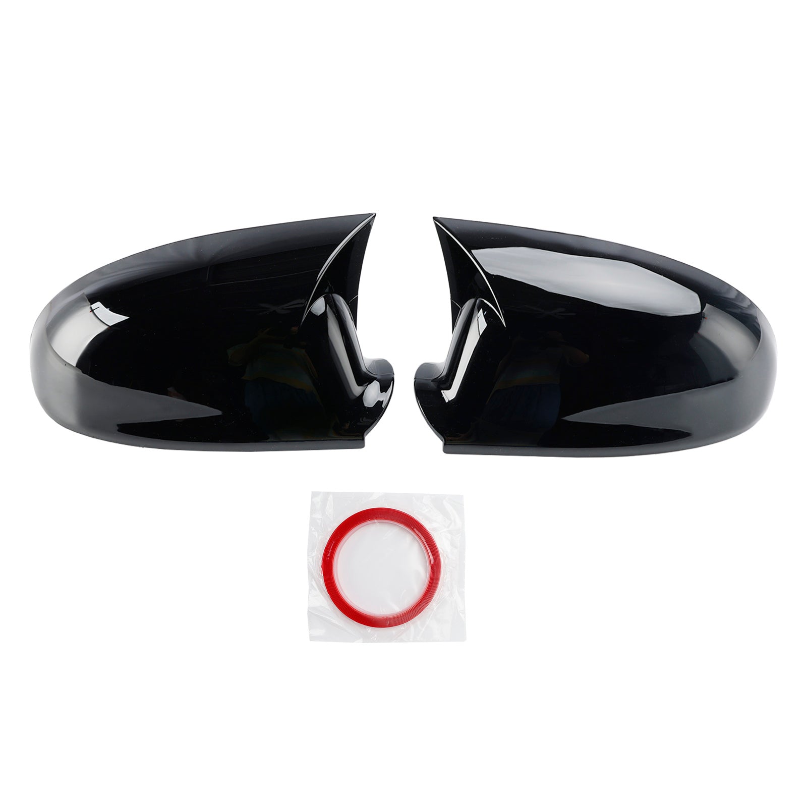 2005-2011 VW Jetta Gloss Black Wing Door Mirror Cover Caps Gauche + Droite 1K0857537