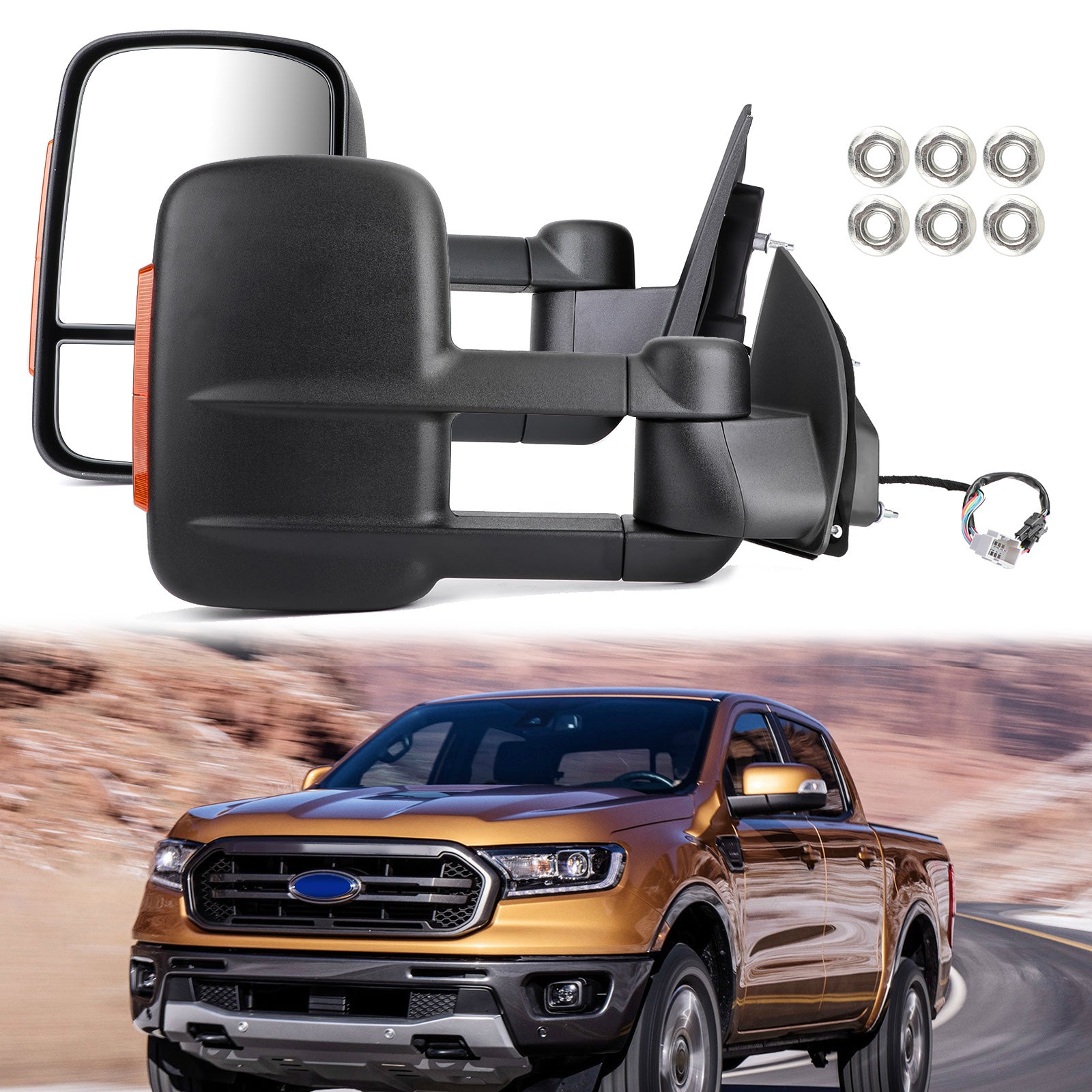 ABS Towing Mirrors - para Ford Ranger PX 2012 -Tis -Este día - Edición personalizada