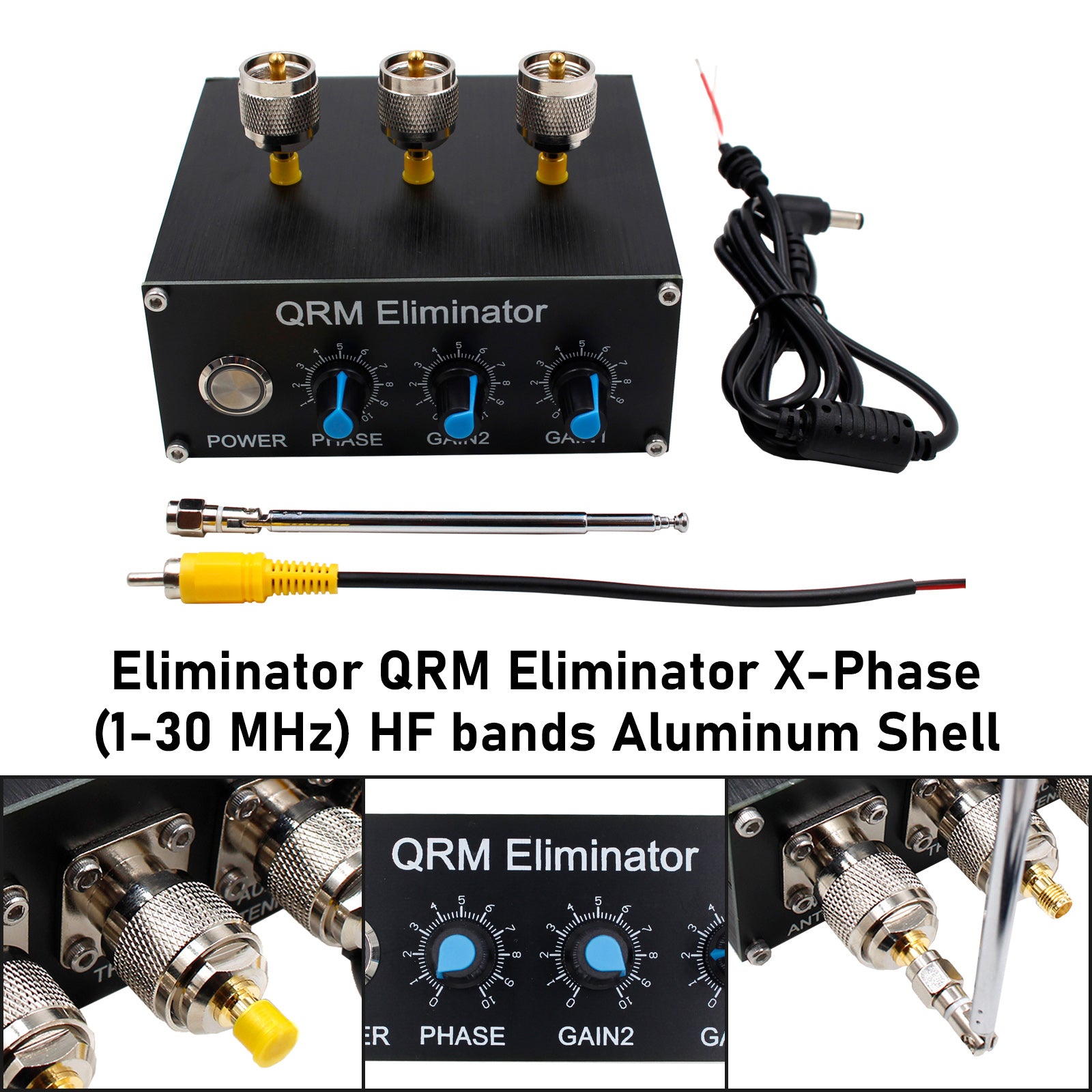 Uusin QRM Eliminator X-Phase (1-30 MHz) HF-kaistoihin – alumiinikotelo