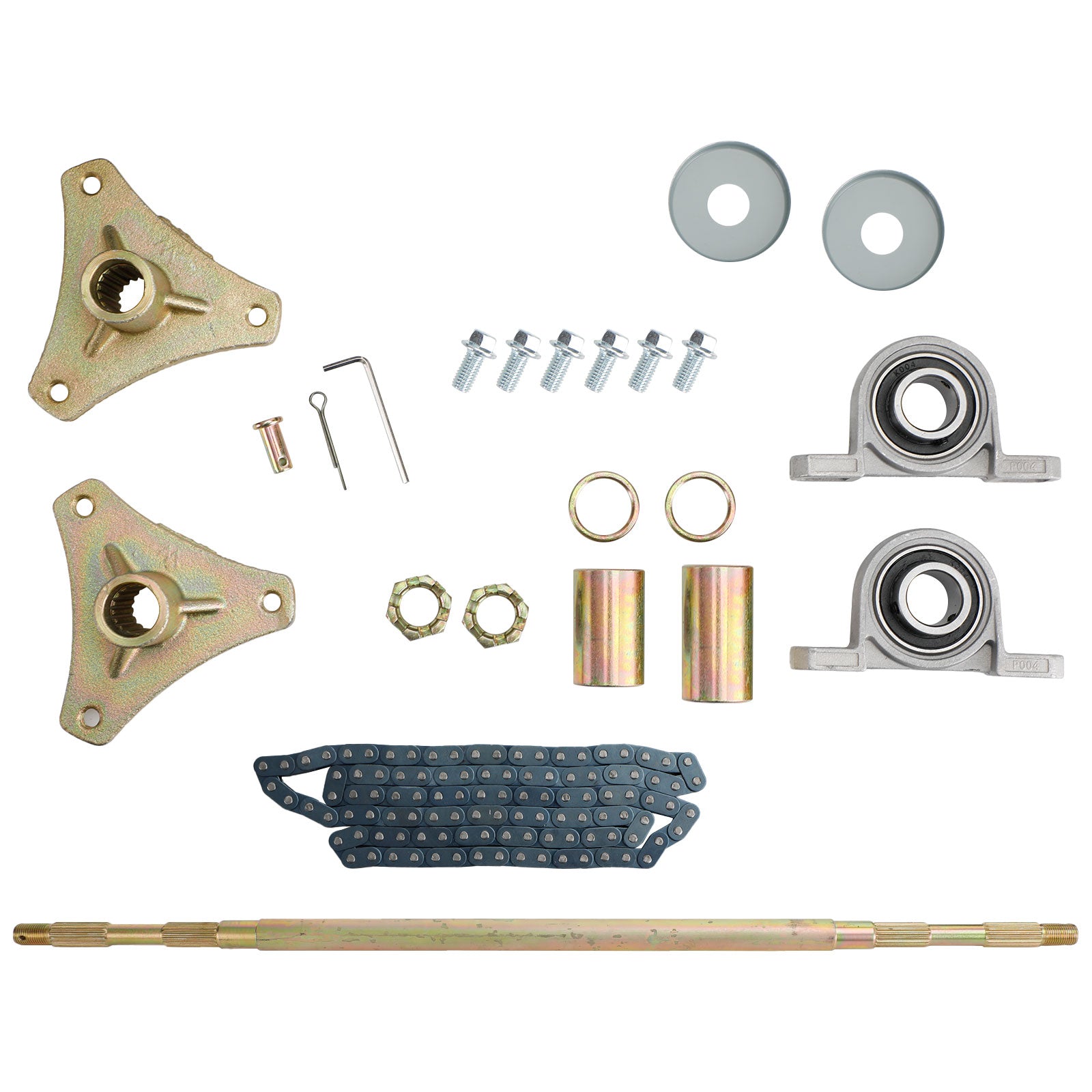 Kompletny zestaw piast kół 29" Do gokartów, quadów, trójkołowców, rowerów do driftu – zestaw zmontowanej tylnej osi