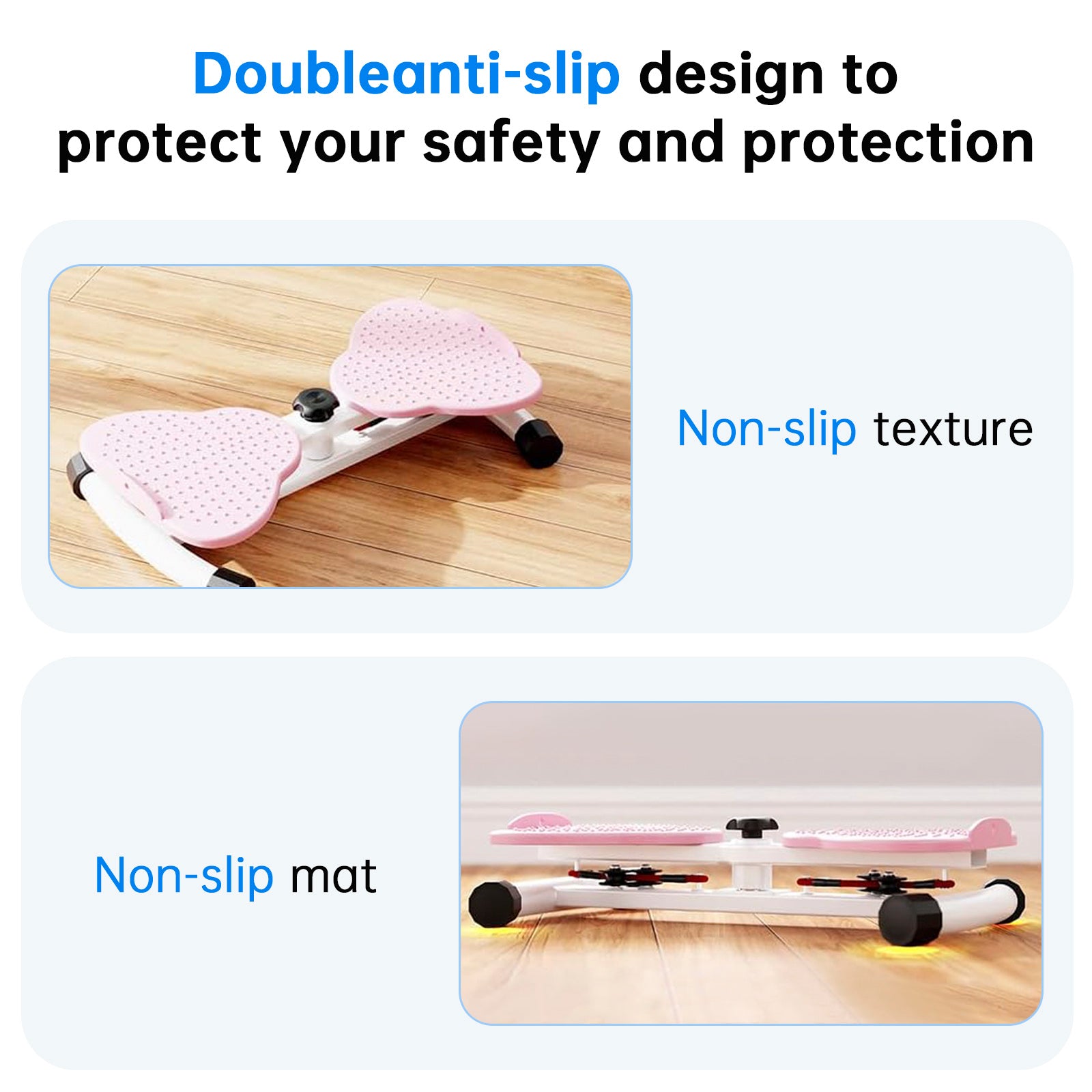 Machine à Twist Abdominal - Plateau de Fitness 150kg - 20dB Ultra-Silencieux et Anti-Dérapant - Pour un Ventre Plat (Rose)