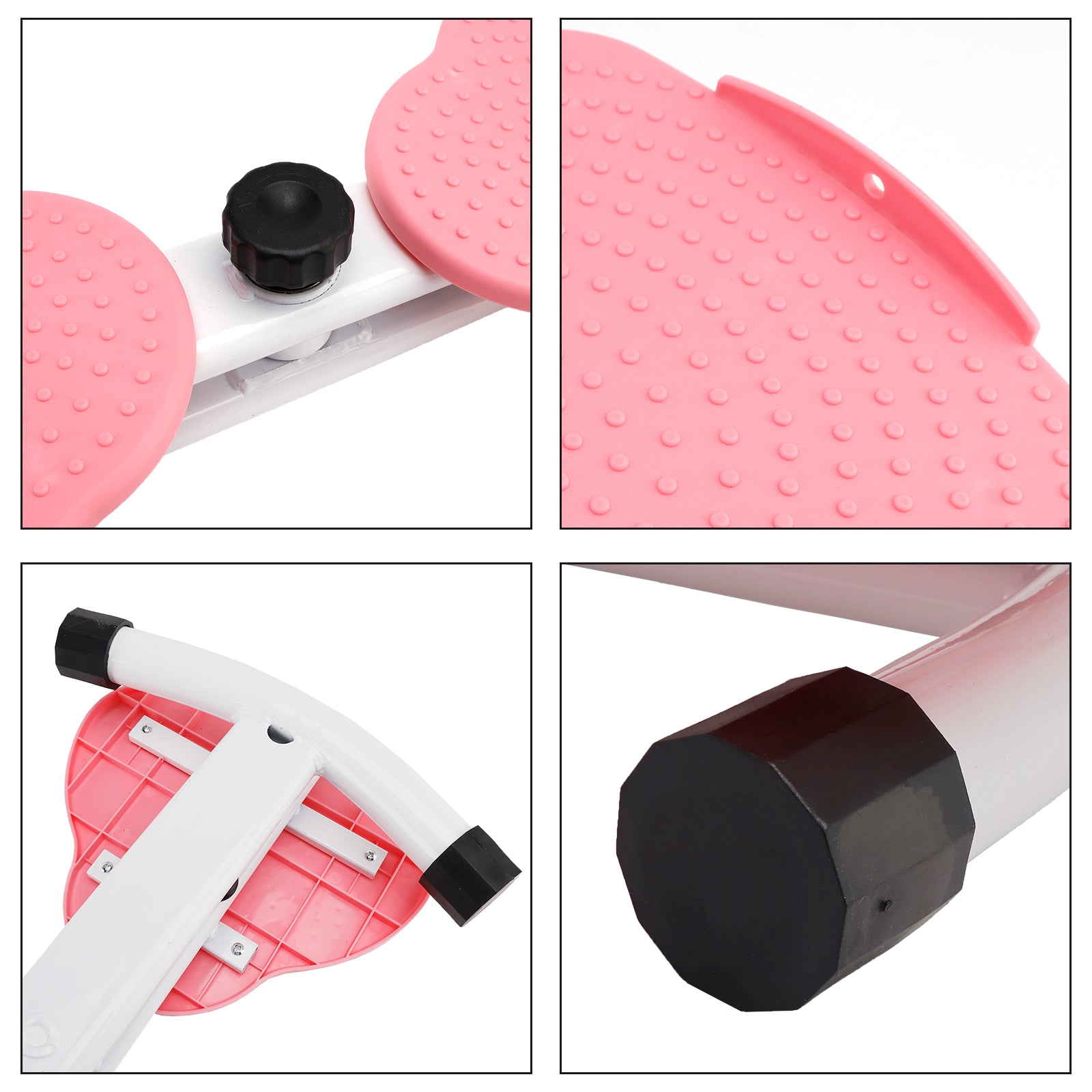 Machine à Twist Abdominal - Plateau de Fitness 150kg - 20dB Ultra-Silencieux et Anti-Dérapant - Pour un Ventre Plat (Rose)