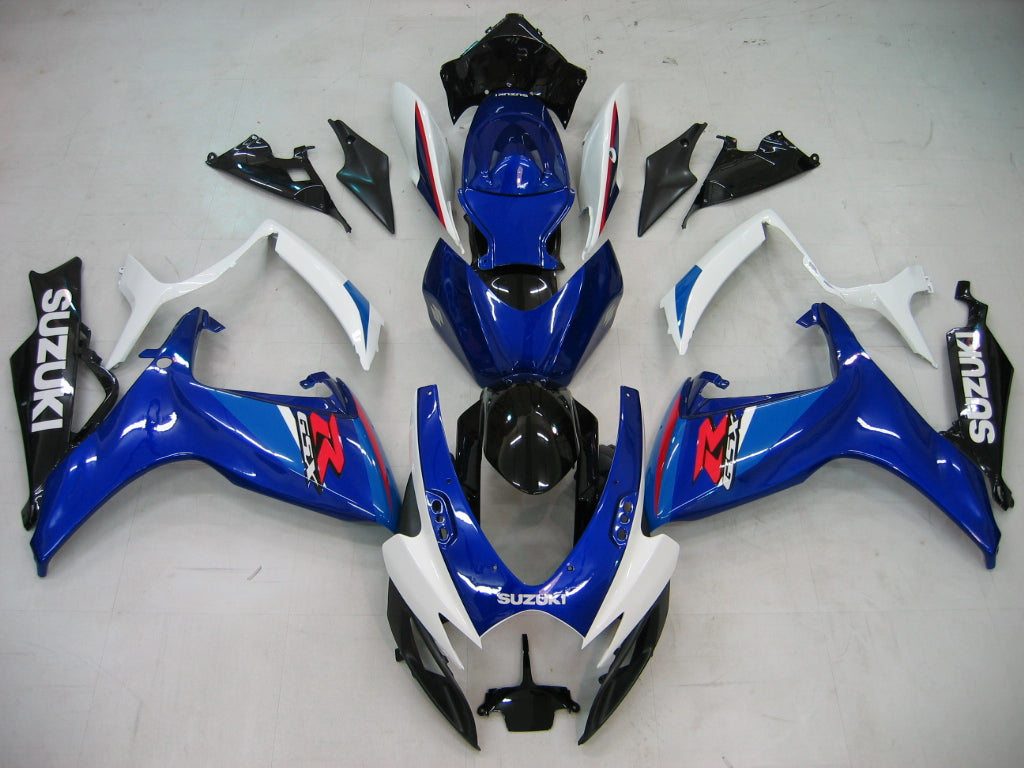 Amotopart Carénages GSXR 600/750 2006-2007 Carrosserie Carénage Bleu ABS Injection Molded Plastics Set Generic