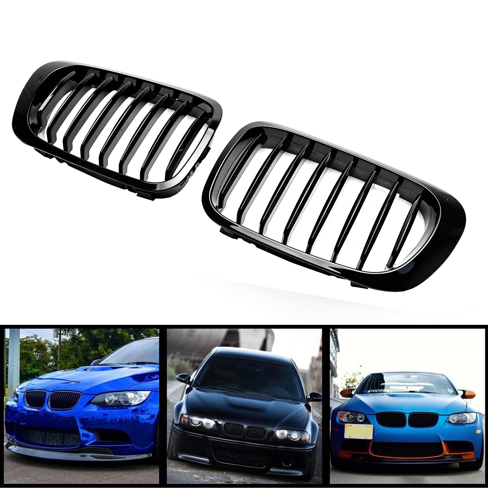 Grilla Brilliant ABS Front Grille Mesh per BMW E46 2 Porte (1998-2001) Serie 3 generiche