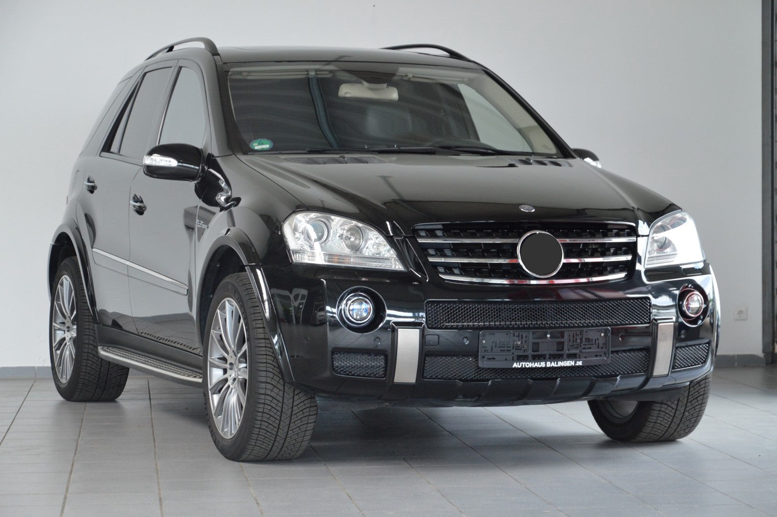 Zwarte chromen grille voor de Mercedes Benz ML-klasse W164 ML320/300/350/500 2005 2006 2007 2008