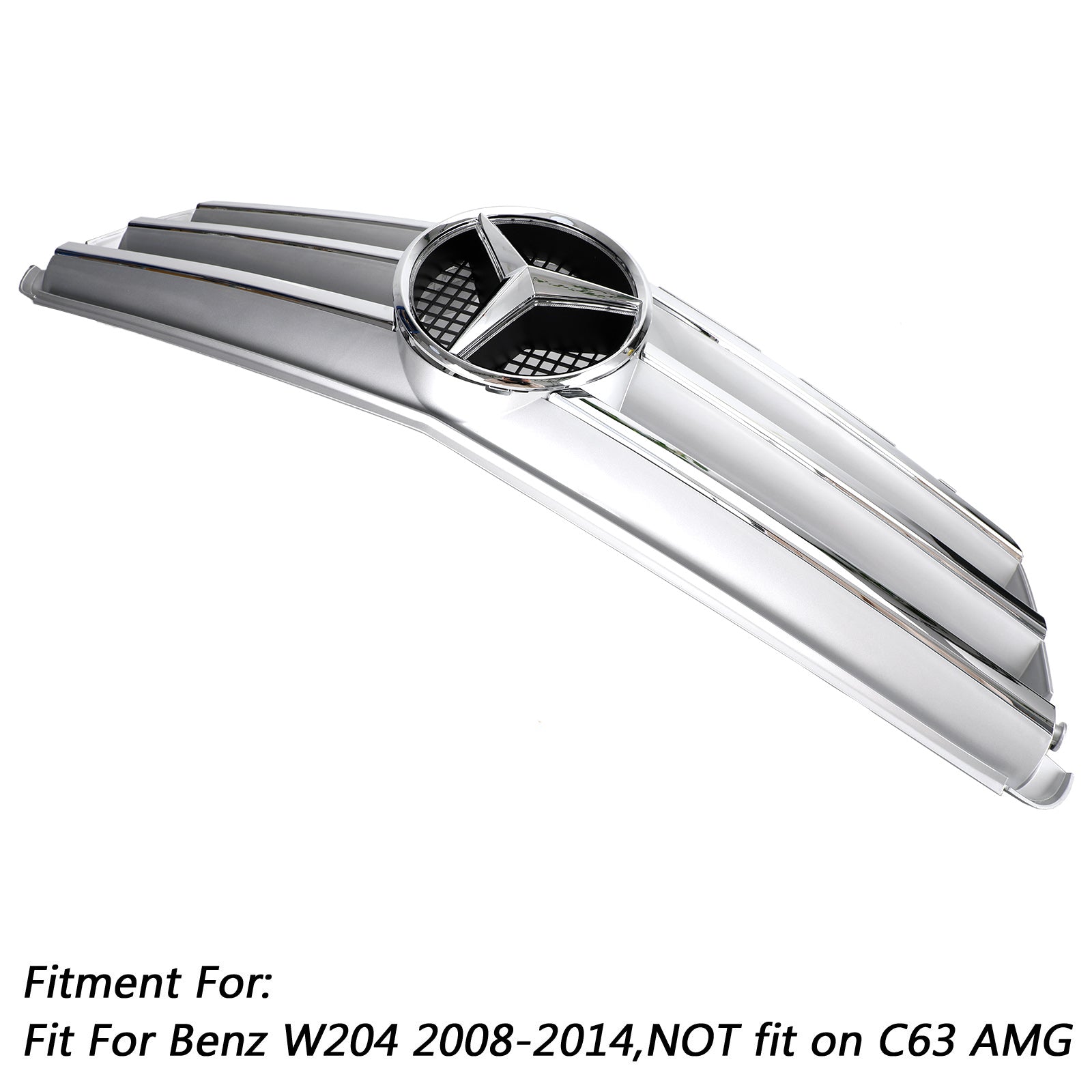 rejilla central W204 C300 C350 2008-2014 Plata completa con LED