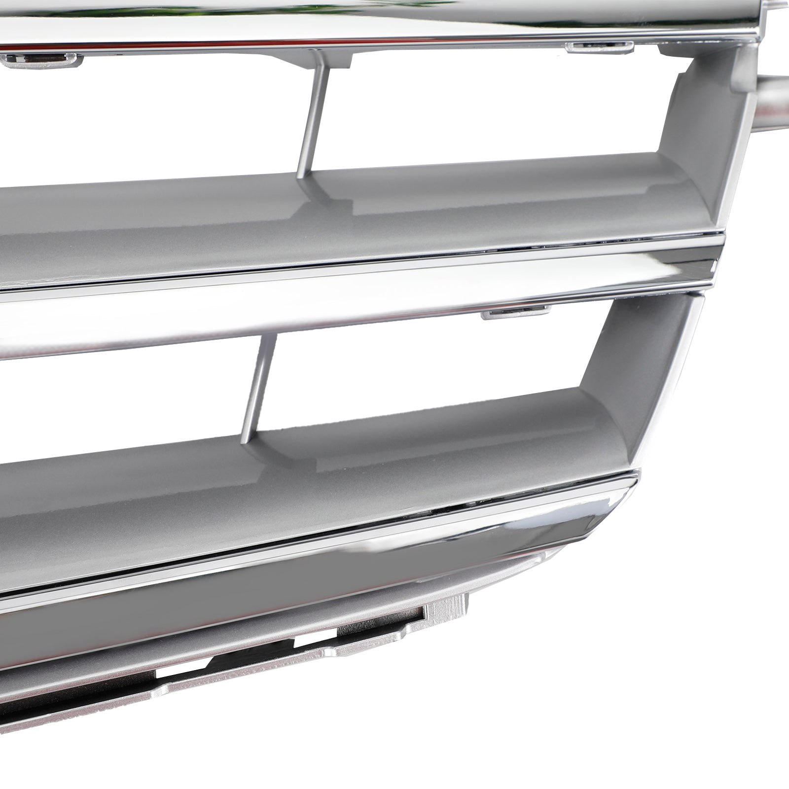 Middengrille met LED's voor Mercedes-Benz C-Klasse W204 2008-2014 - Zilverkleurige afwerking